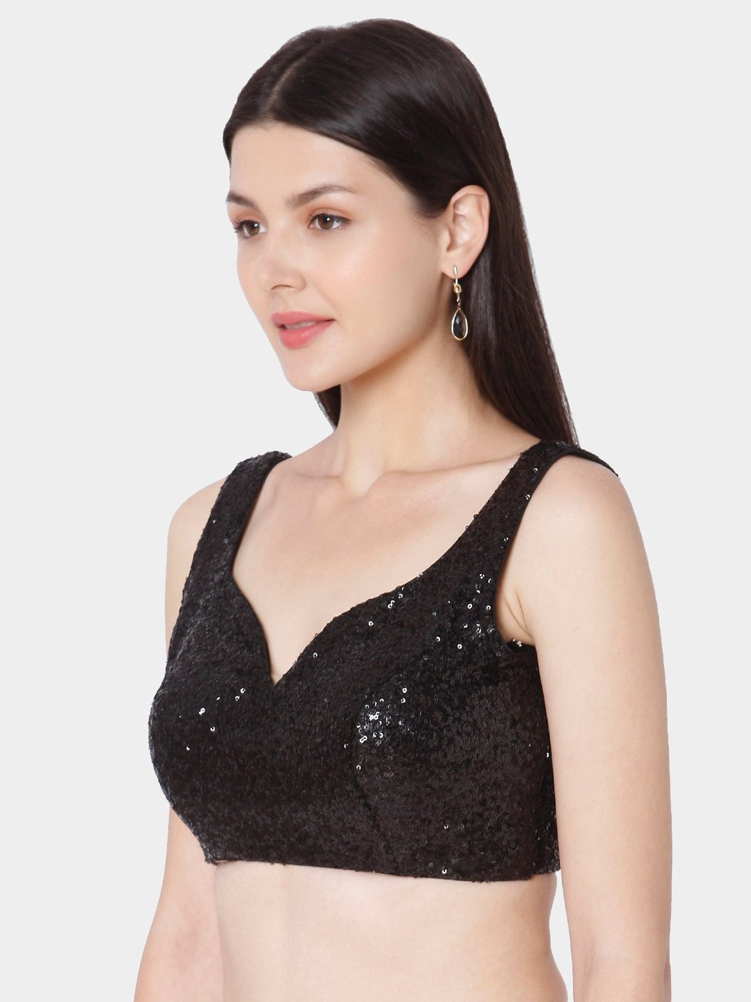 Salwar Studio Black Embellished Blouse