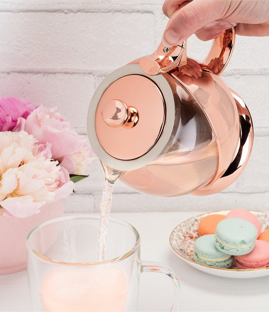 Pinky Up Shelby Rose Gold Wrapped Teapot & Infuser