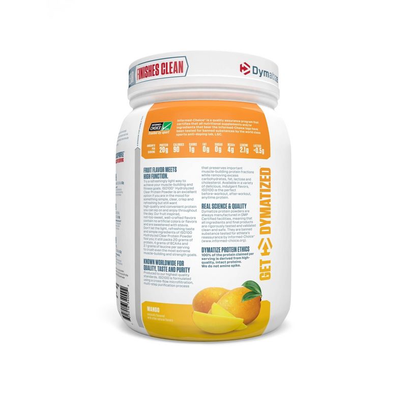 Dymatize Clear 100% Whey Protein Powder - Mango - 17.64oz