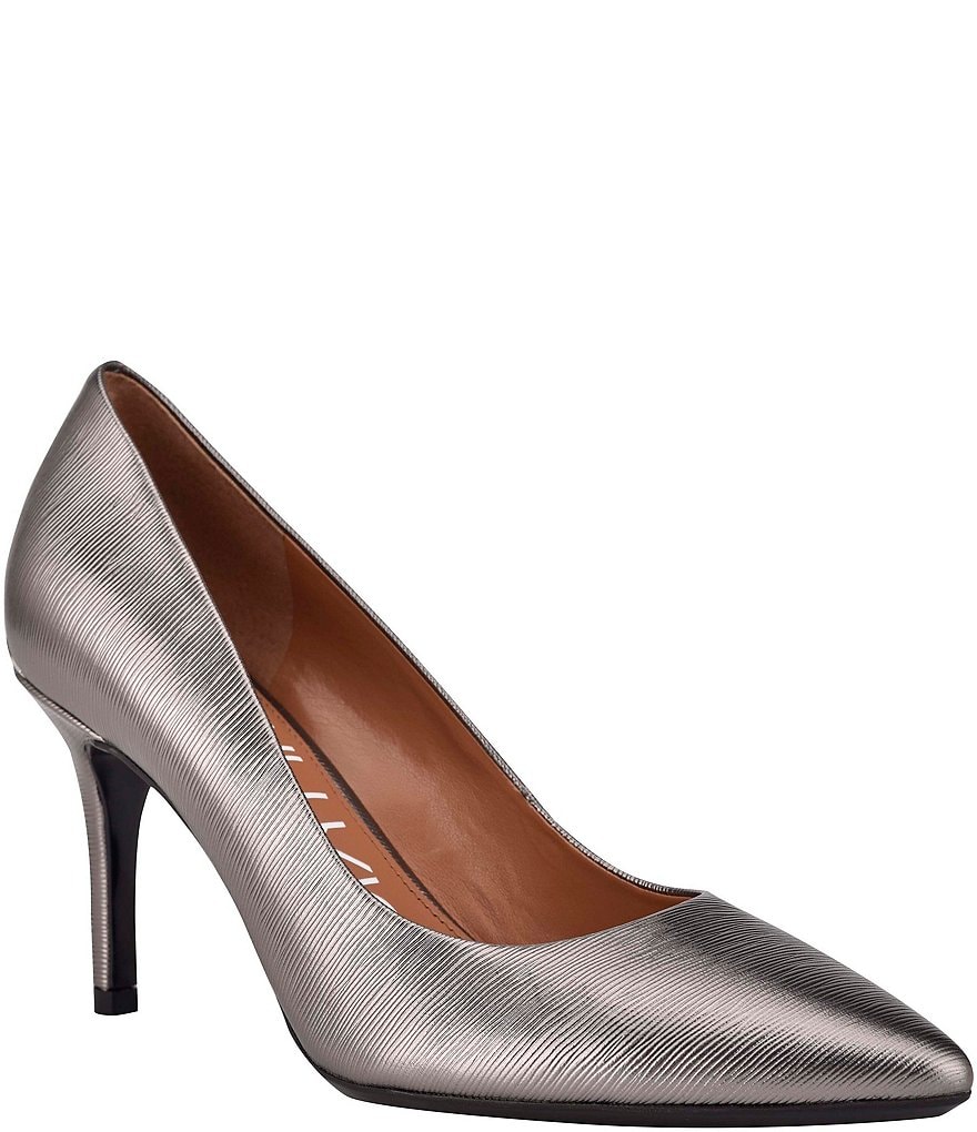 Calvin Klein Gayle Leather Pointed Toe Pumps