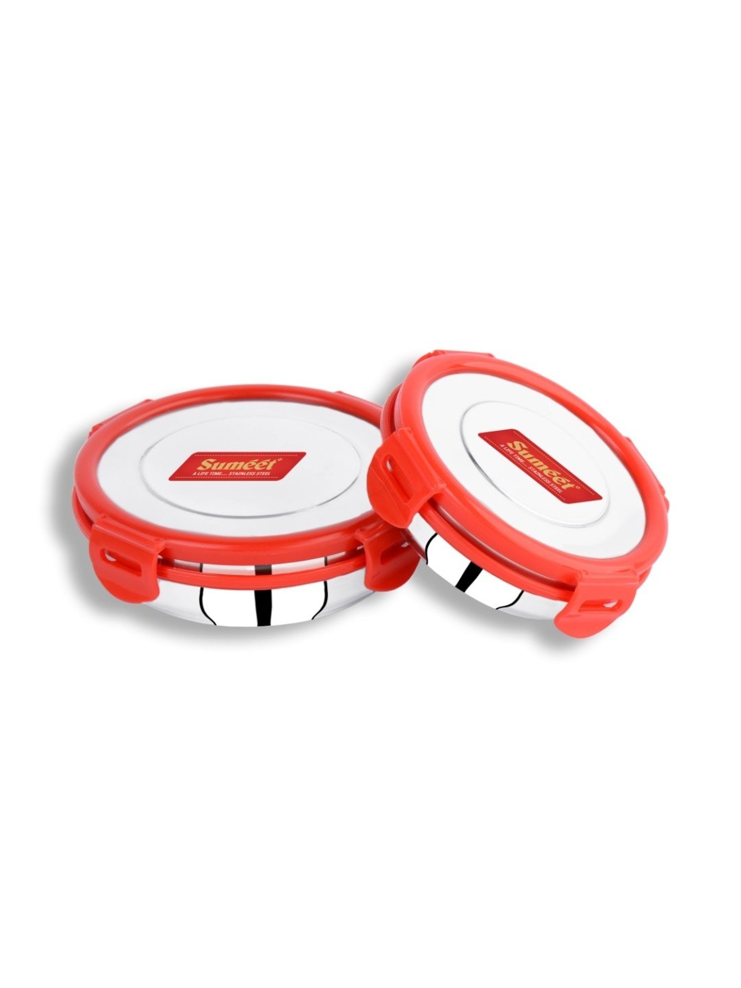 Borosil Grey Stainless Steel Lunch Box - Set of 4