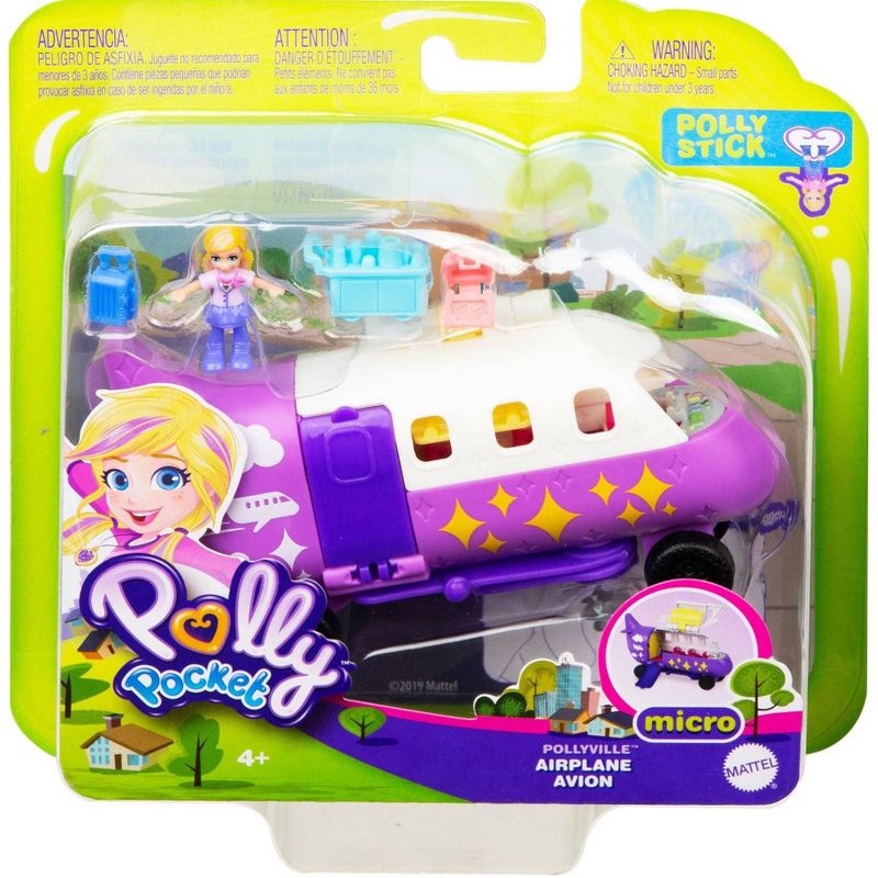 Polly Pocket Pollyville Airplane Vehicle Playset