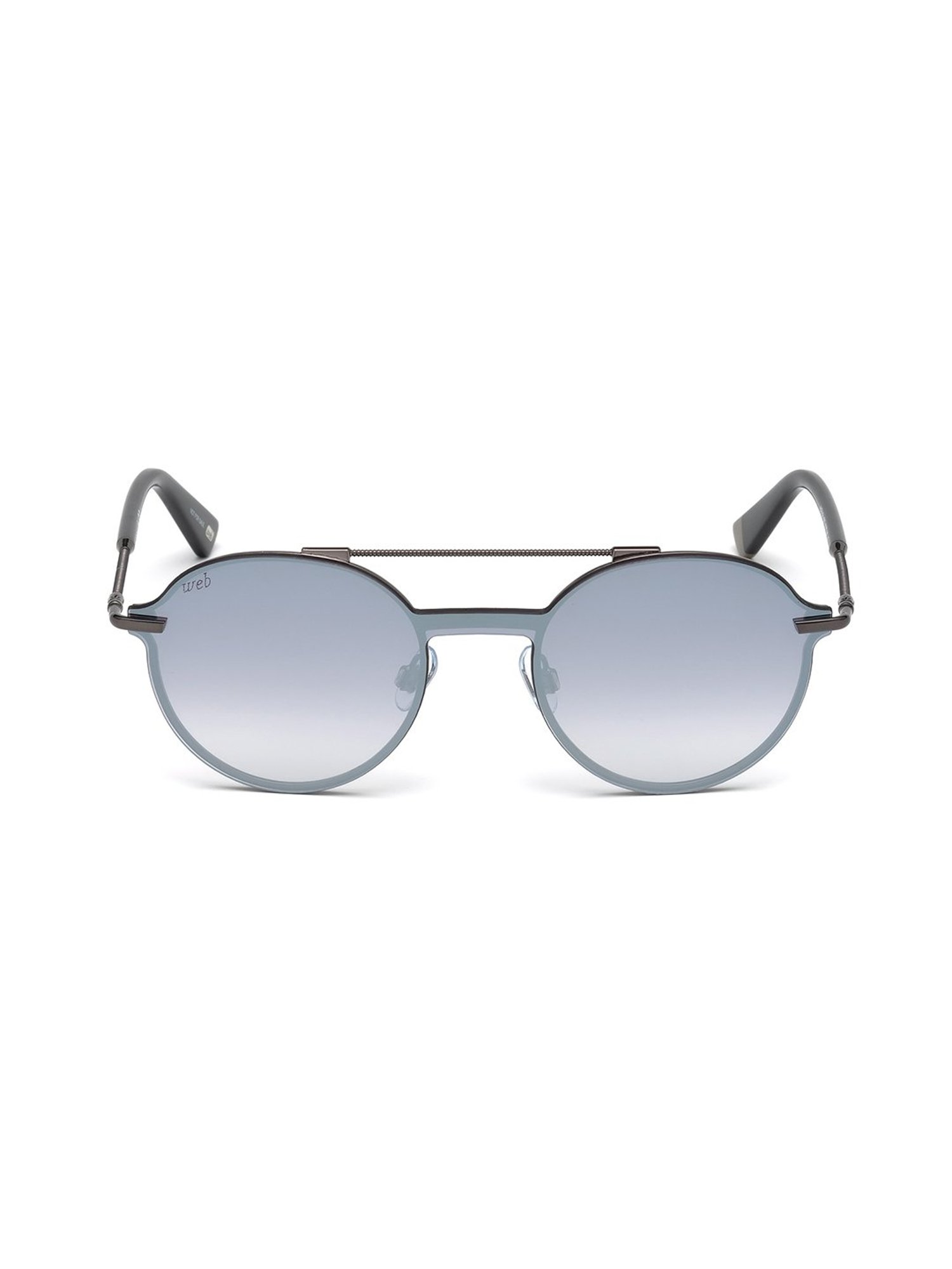 WEB EYEWEAR Grey Oval Sunglasses Designed in Italy