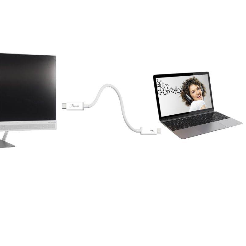 j5create Thunderbolt 3 USB C USB Type-C (24-pin) Male-to-Male Cable