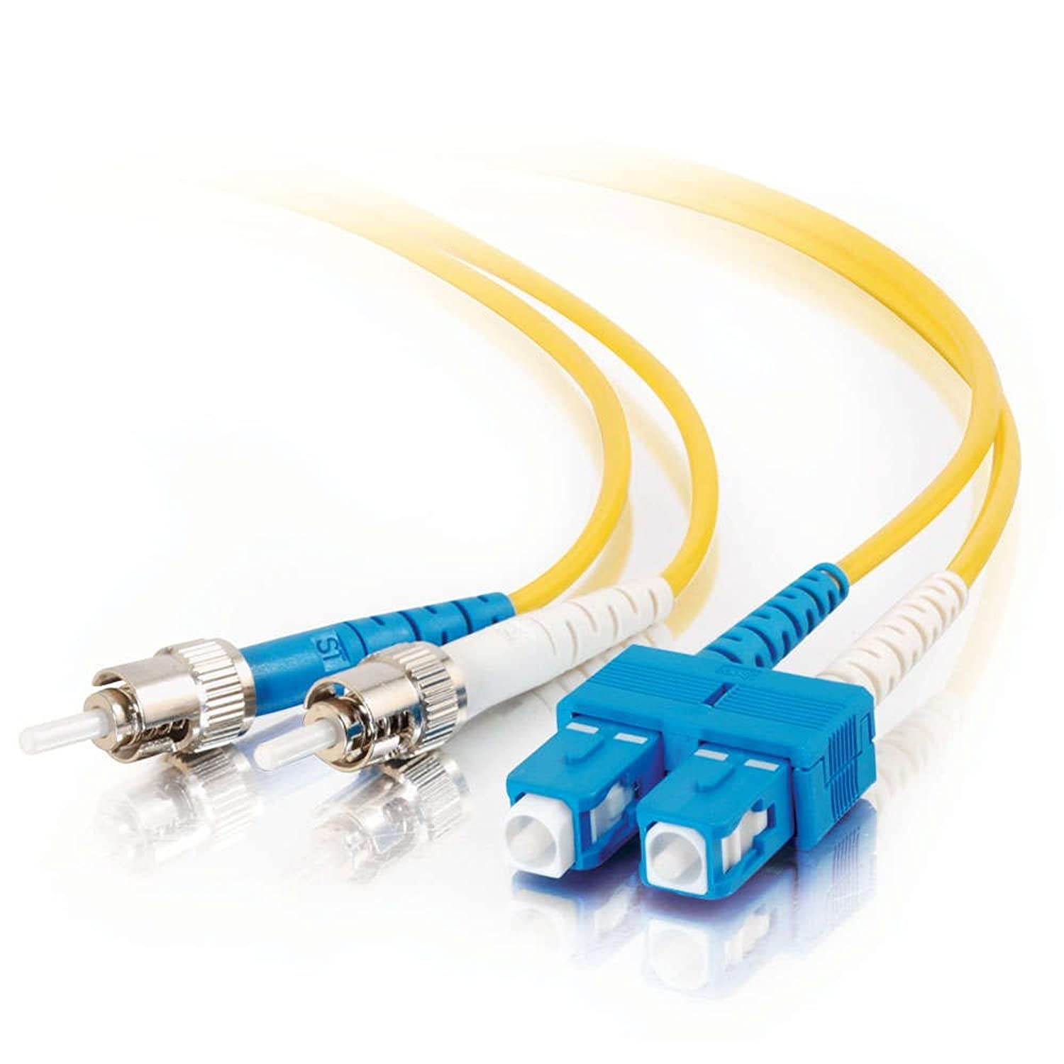 C2G/Cables to Go 14456 SC/ST Duplex 9/125 Single - Mode Fiber Patch Cable (20 Meters, Yellow)