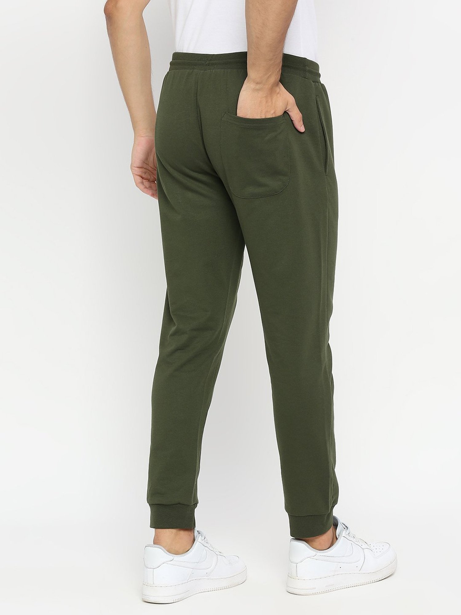 UnderJeans by Spykar Olive Joggers