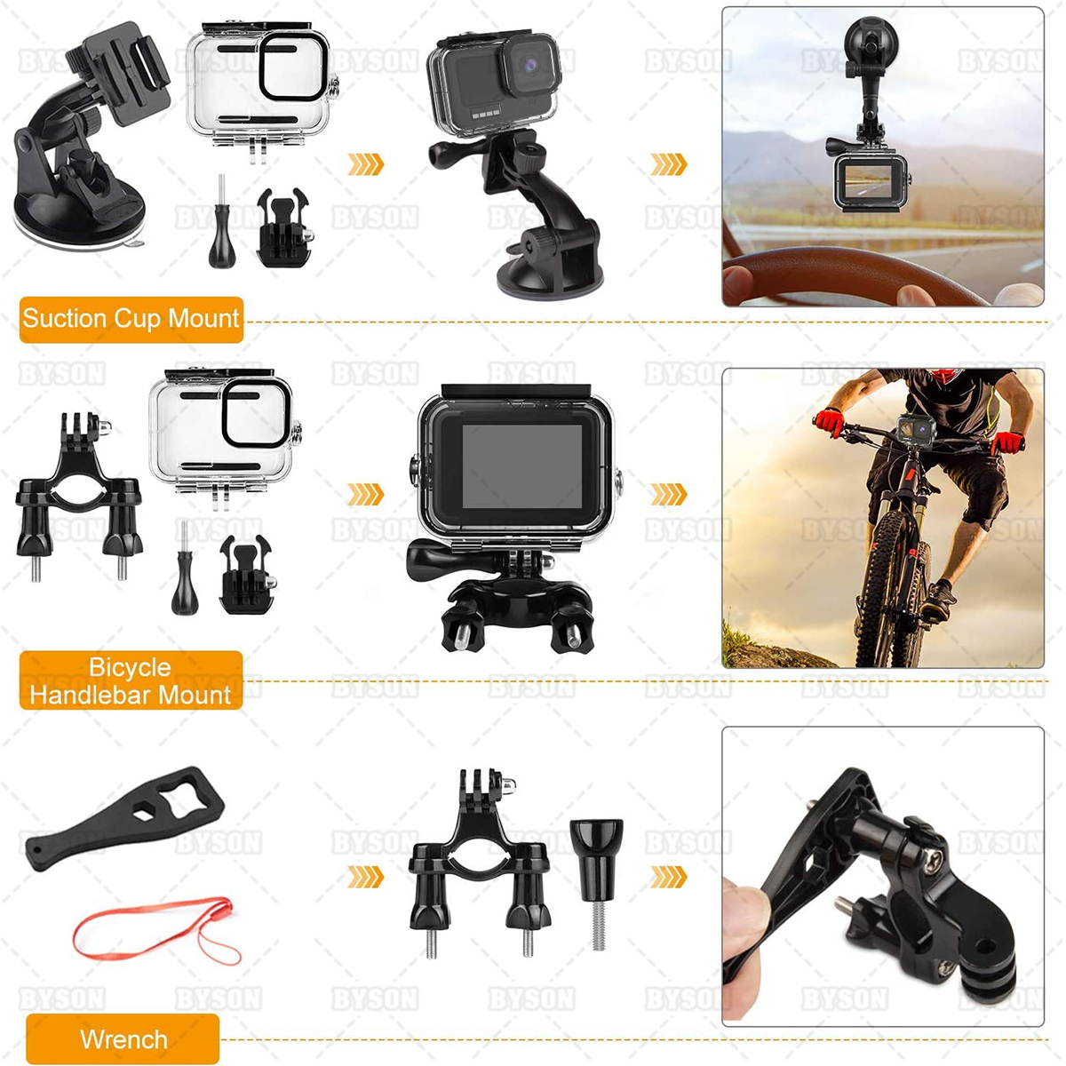 Ackmioxy 46 in 1 Accessories Kit Bundle for GoPro HERO9 Black, Waterproof Housing Case + Dive Filters + Lens Cover + Head Chest Strap + Bike Mount + Floating Grip Accessory Compatible with Hero 9