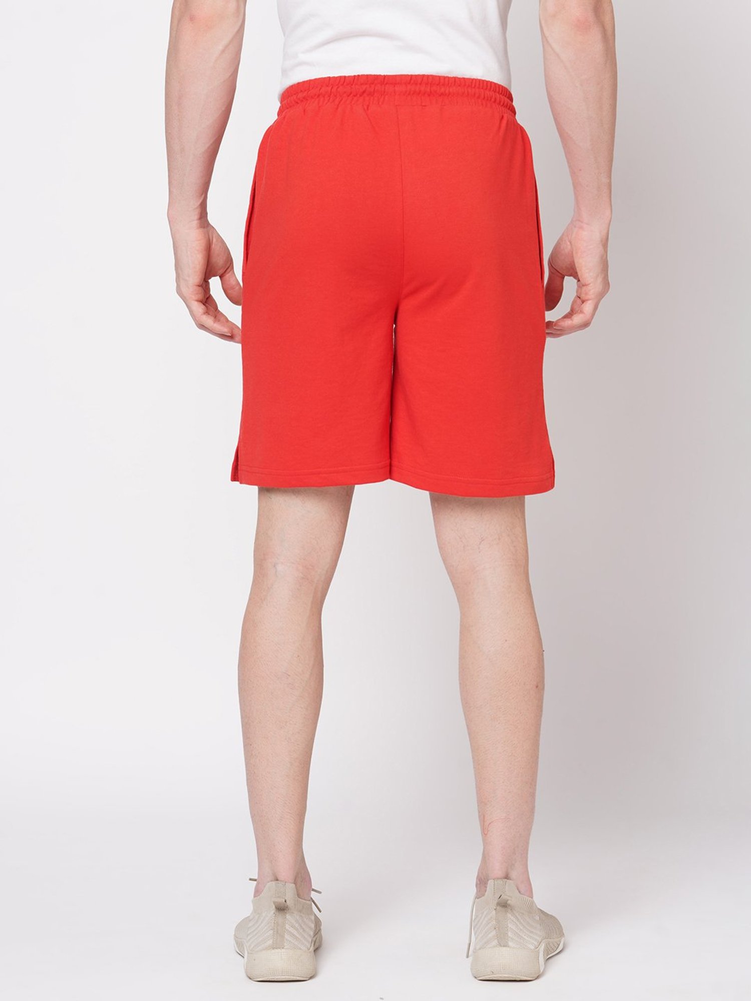 Fitz Red Slim Fit Printed Shorts