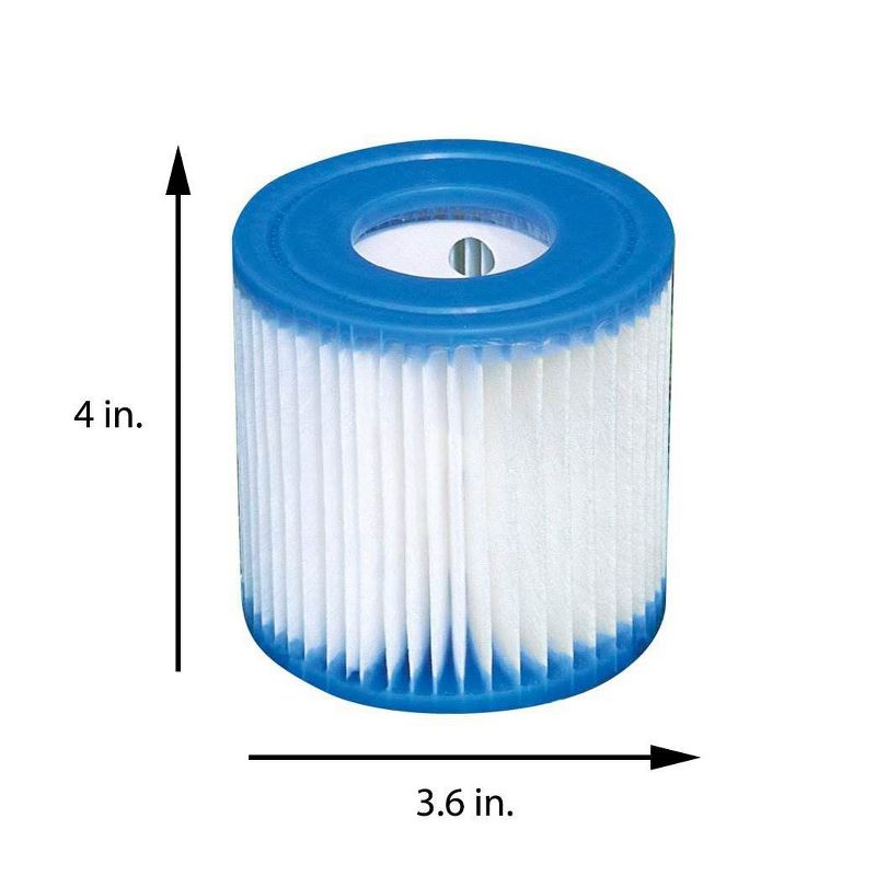 Intex 29007E Type H Easy Set Filter Cartridge Replacement for Swimming Pools