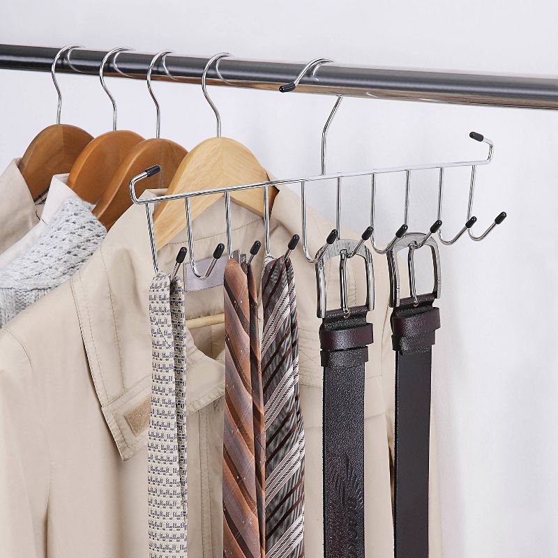 StorageWorks (Set of 2) 3-Shelf Hanging Closet Organizers Gray