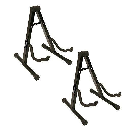 chromacast ccminigs2pk universal folding guitar stand with secure lock 2 pack