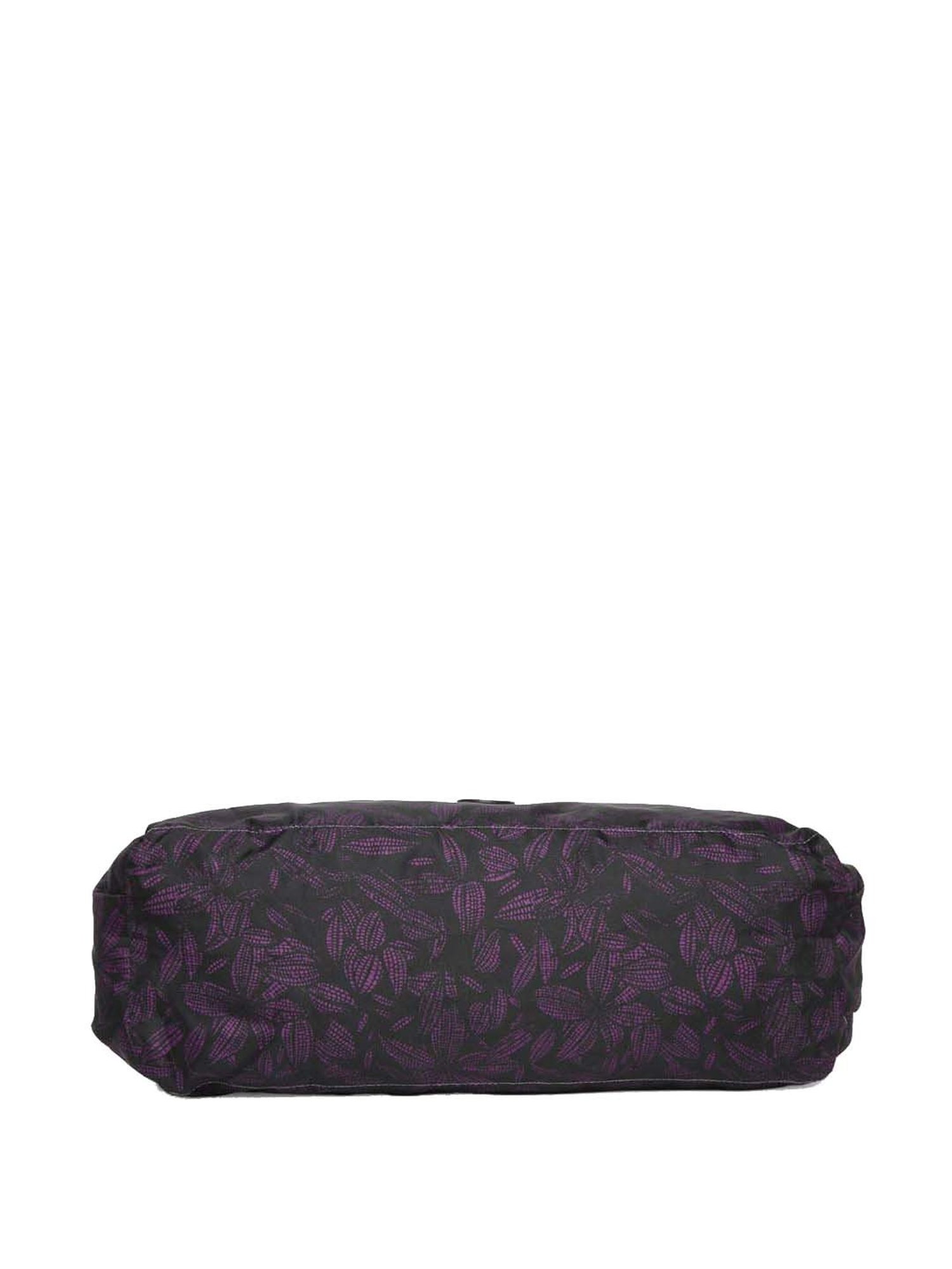 Baomi Black & Purple Printed Medium Shoulder Bag