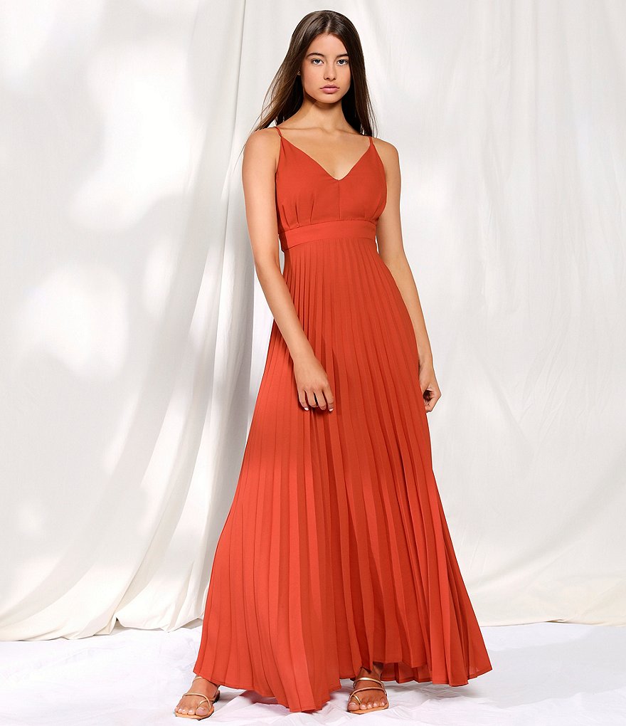 Allison & Kelly Pleated Maxi Dress