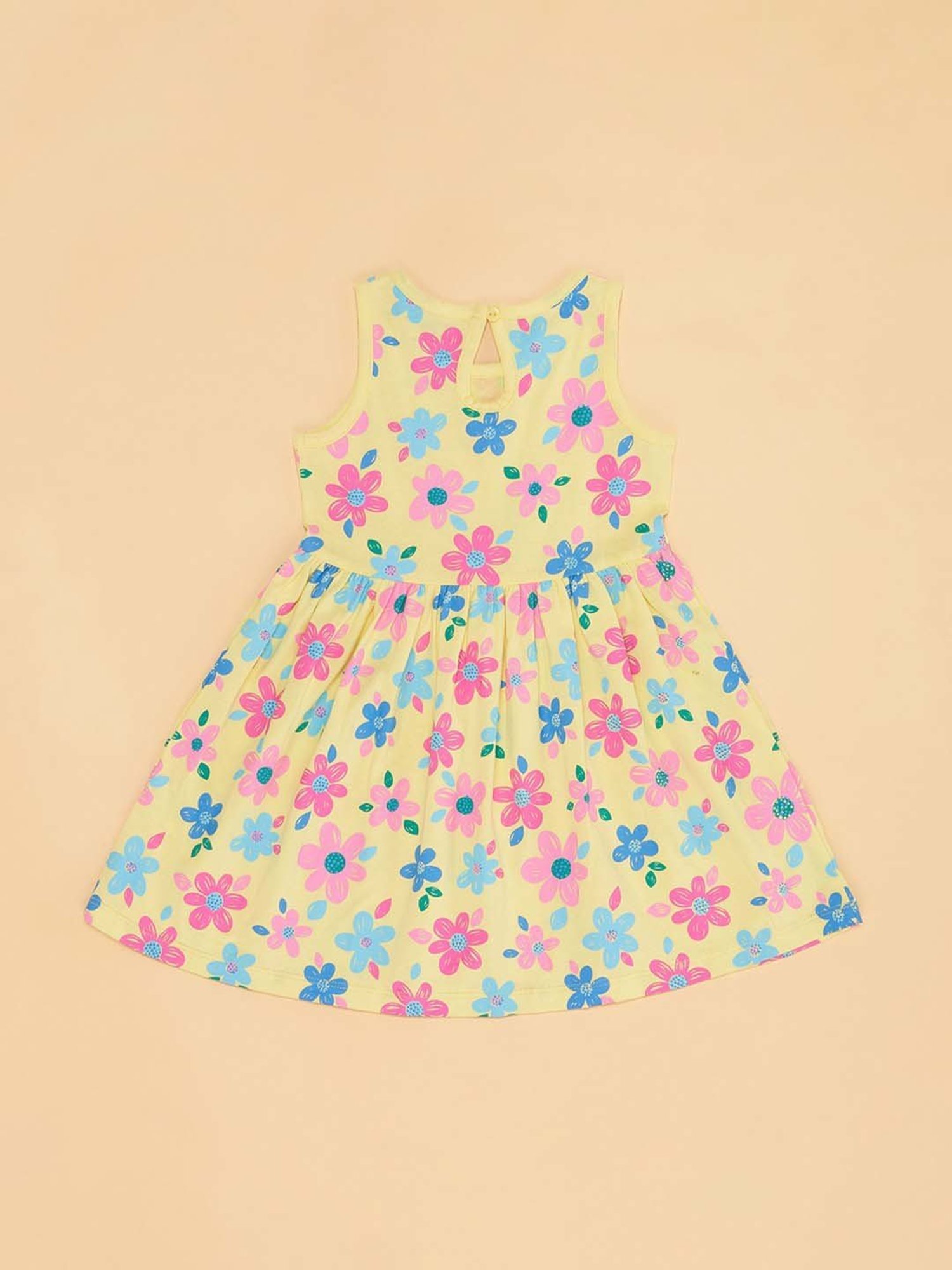 Nauti Nati Kids Blue Embroidered Dress