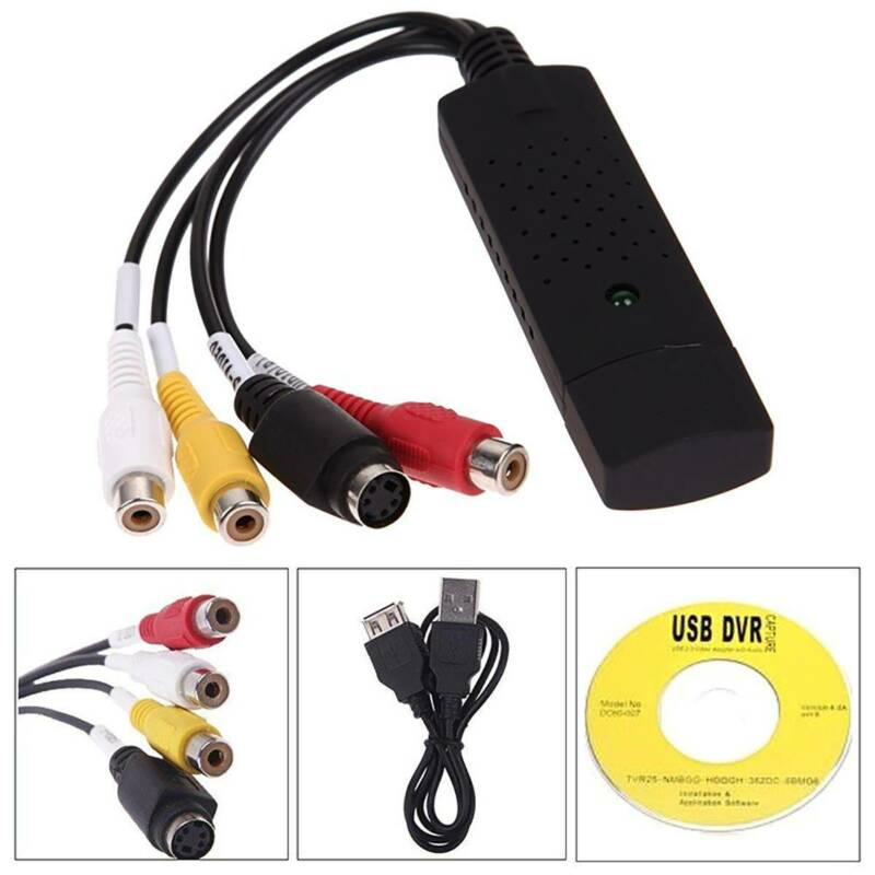 USB 2.0 Audio Video CAP TV DVD VHS S-Video Capture Card Adapter DVR Capture Convert Analog Video to Digital