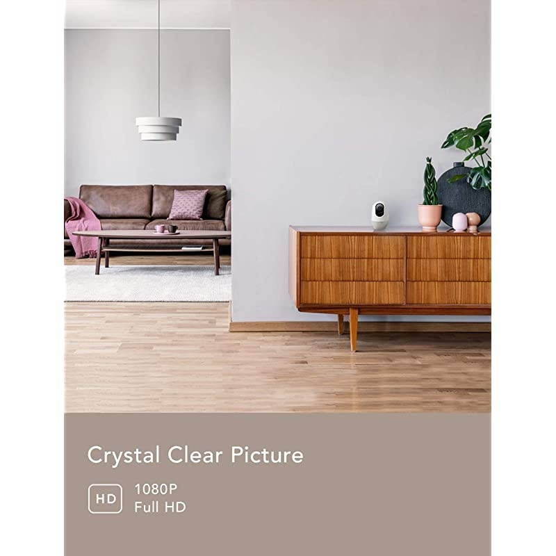 Baby Monitor, WiFi Pet Camera Indoor, 360-degree Wireless IP Nanny Camera, 1080P Home Security Camera, Motion Tracking, IR Night Vision, Works with Alexa, Two-Way Audio