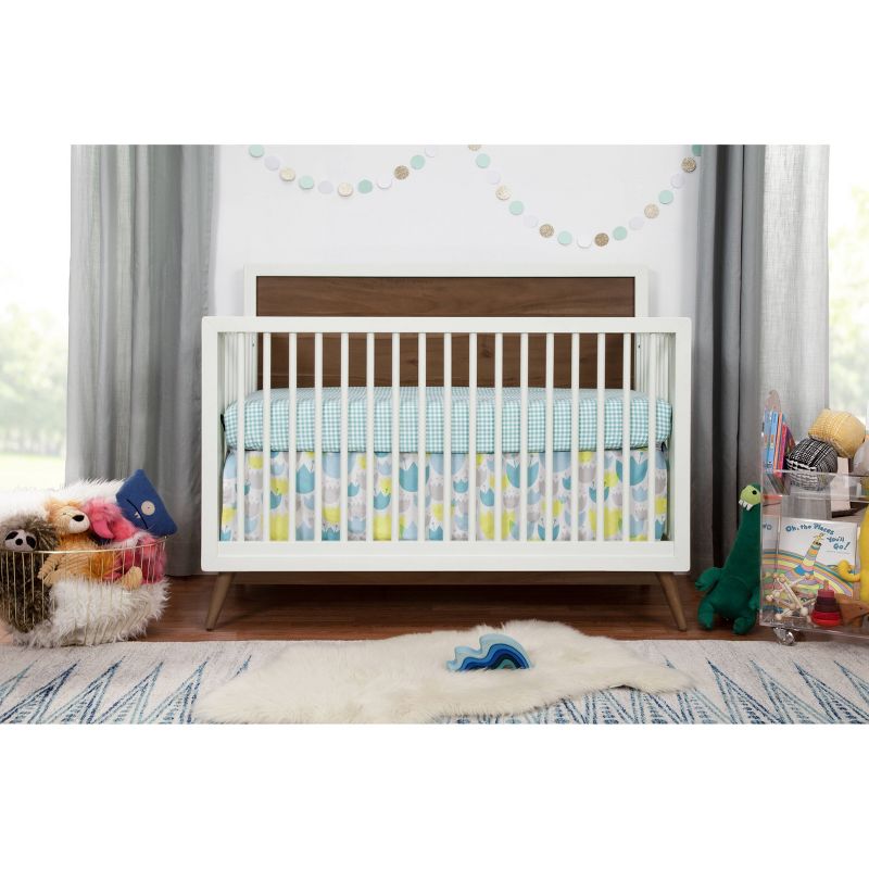 Babyletto Palma Mid-Century 4-in-1 Convertible Crib - Walnut
