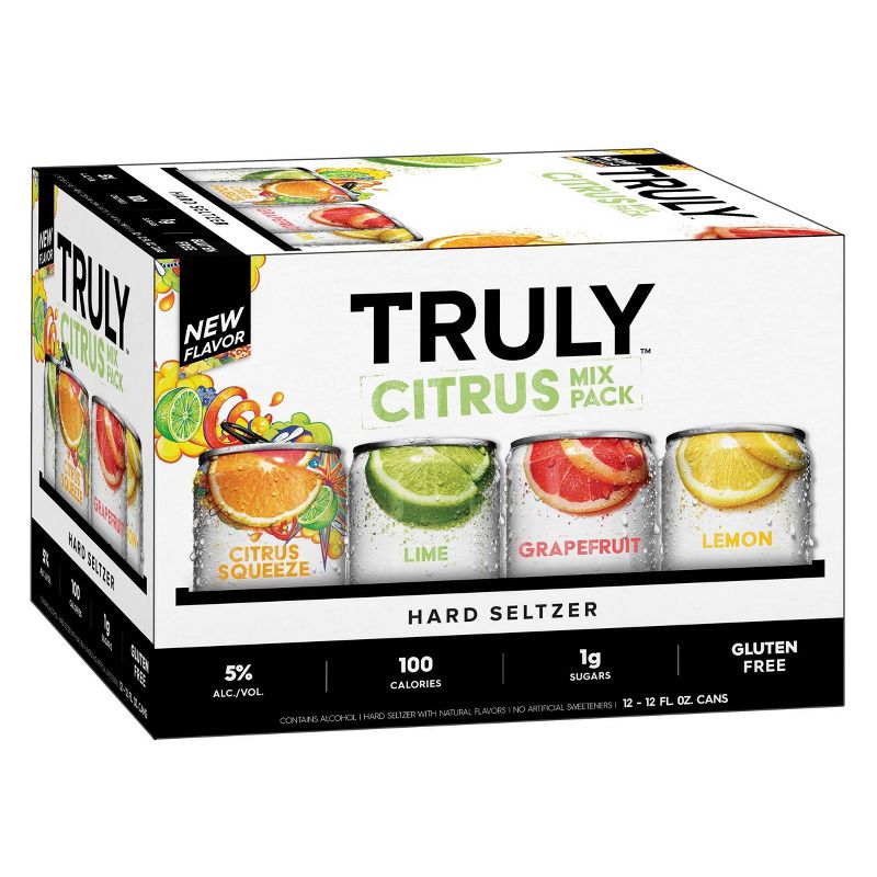 Truly Hard Seltzer Citrus Mix Pack - 12pk/12 fl oz Slim Cans