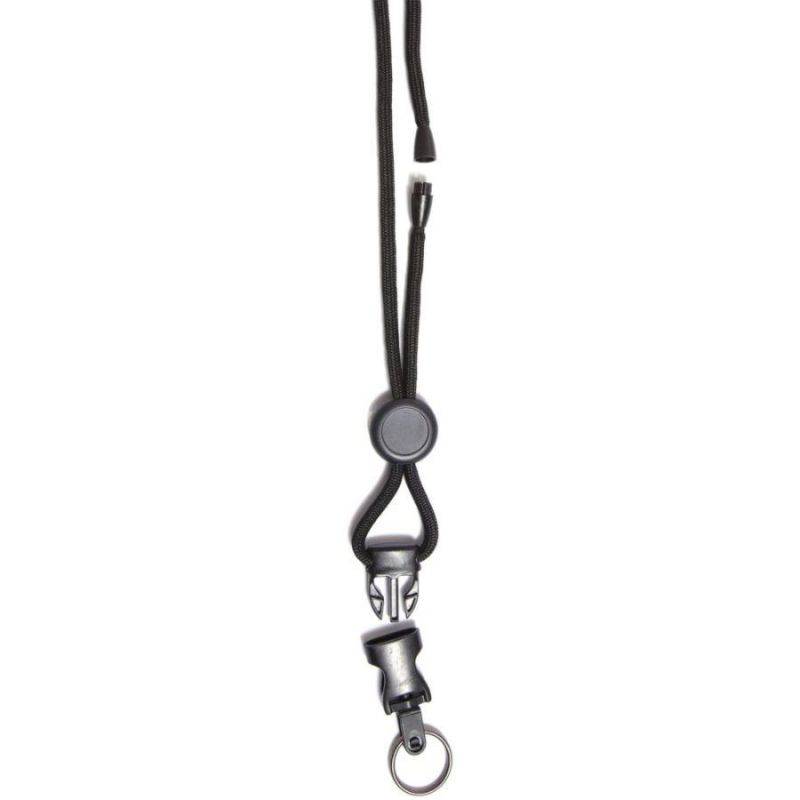 Baumgartens Detachable Breakaway Lanyards - x 36" Length - Black - Nylon, Plastic, Metal