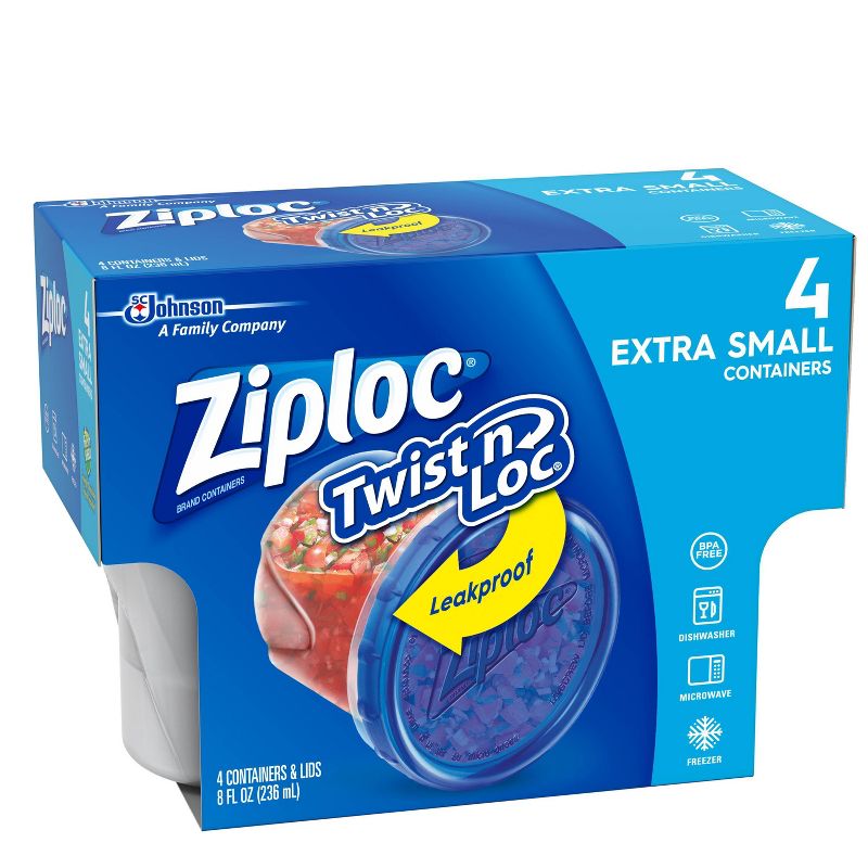 Ziploc Twist 'N Loc Container - 8oz