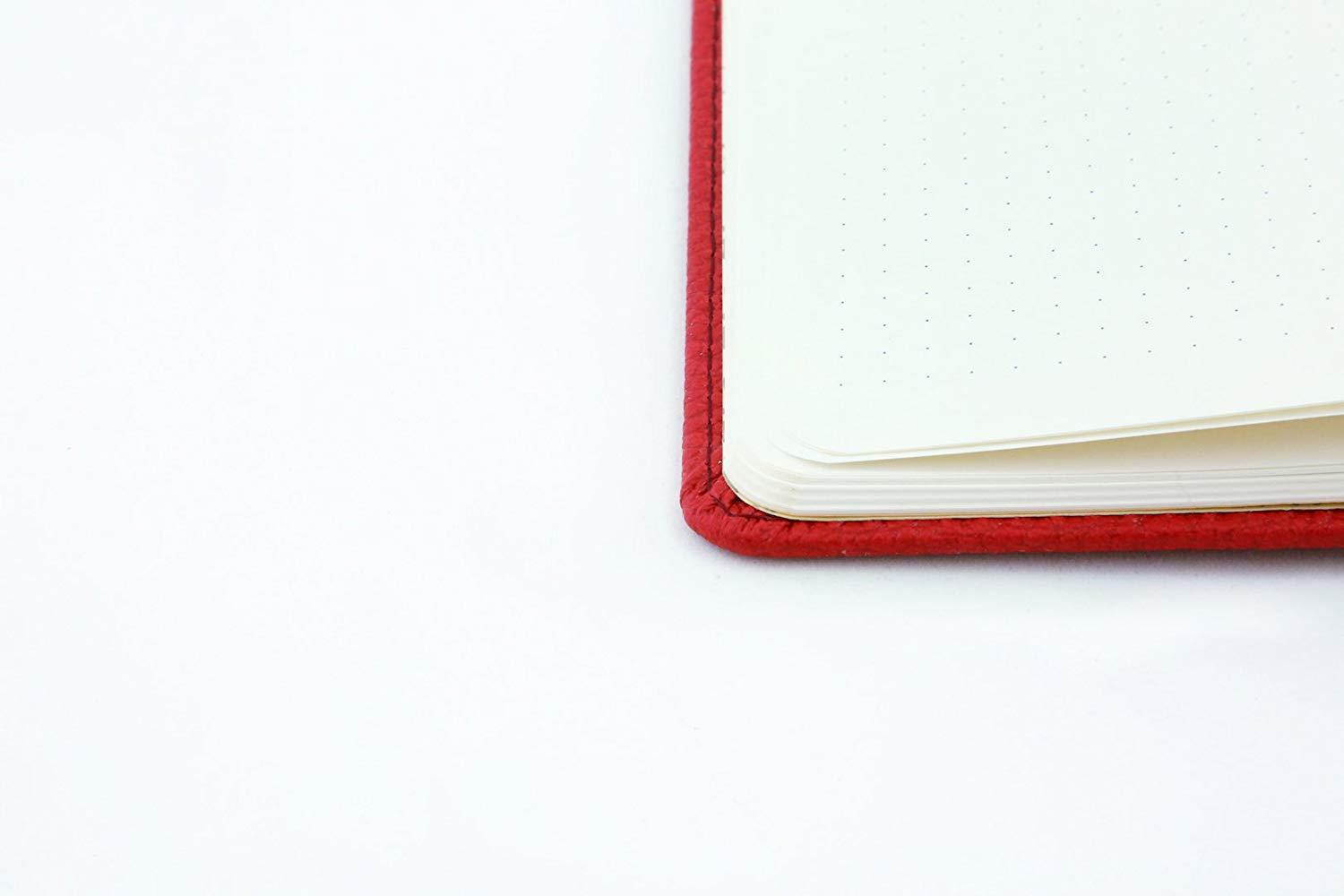 Dingbats Wildlife Medium A5+ (6.3 x 8.5) Hardcover Notebook - PU Leather, Micro-Perforated 100gsm Cream Pages, Inner Pocket, Elastic Closure, Pen Holder, Bookmark (Dot Grid, Red Kangaroo)