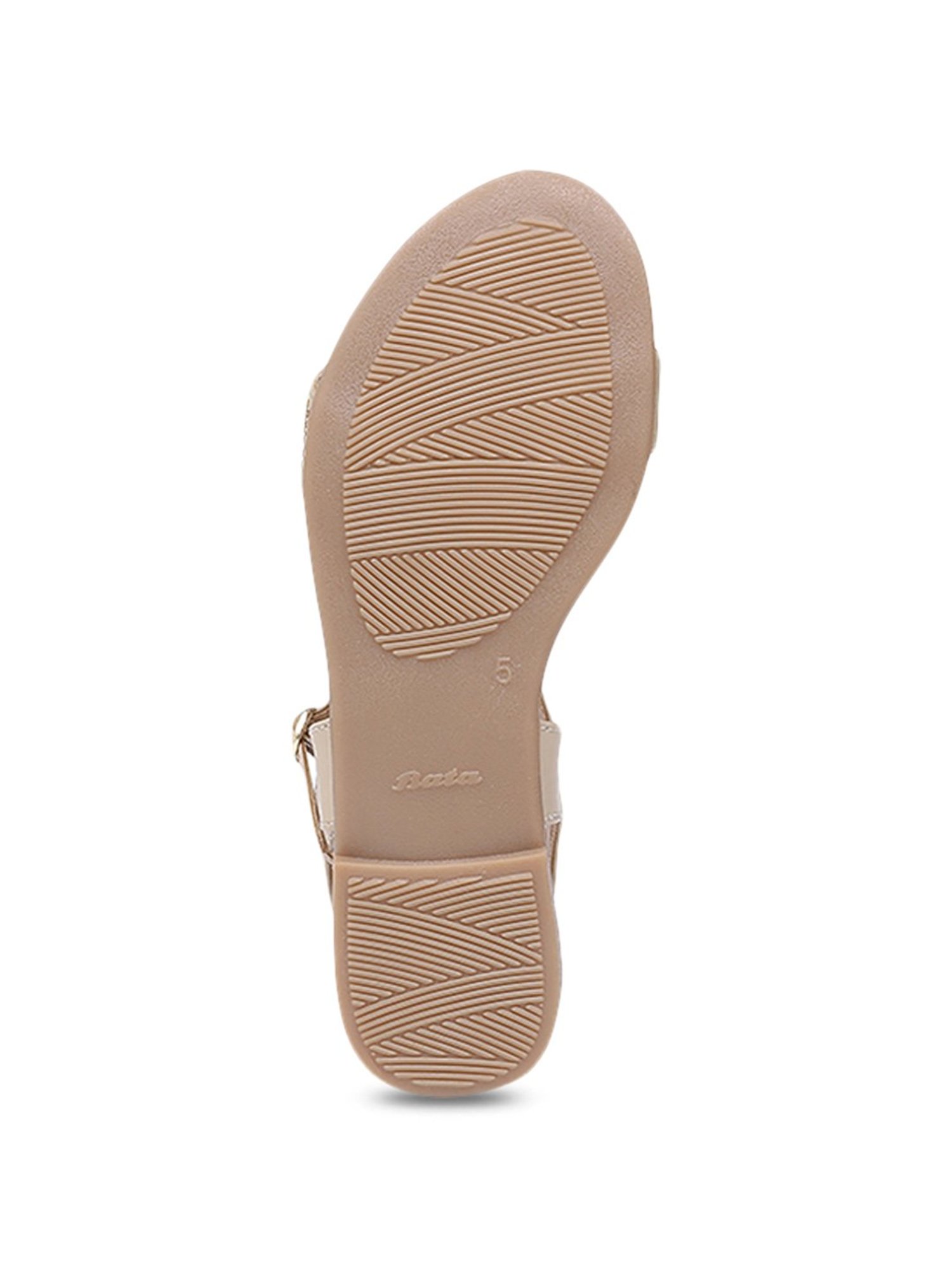 Bata Women's Thea Beige Ankle Strap Sandals