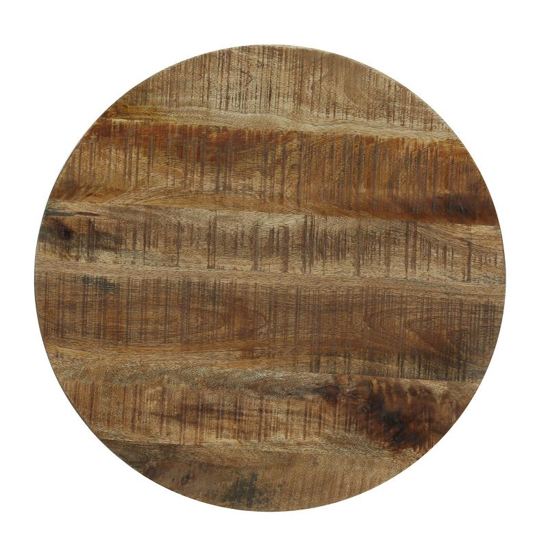 Opheim Industrial Handcrafted Mango Wood Side Table Natural/Black - Christopher Knight Home