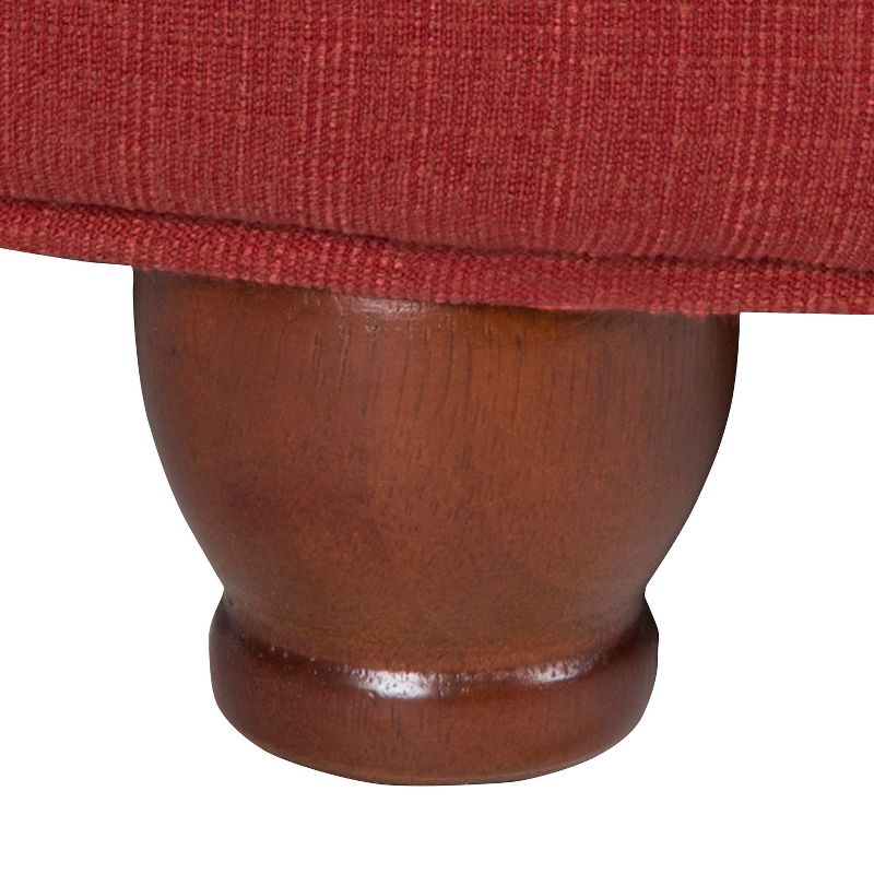 Tufted Round Cocktail Storage Ottoman Red - HomePop