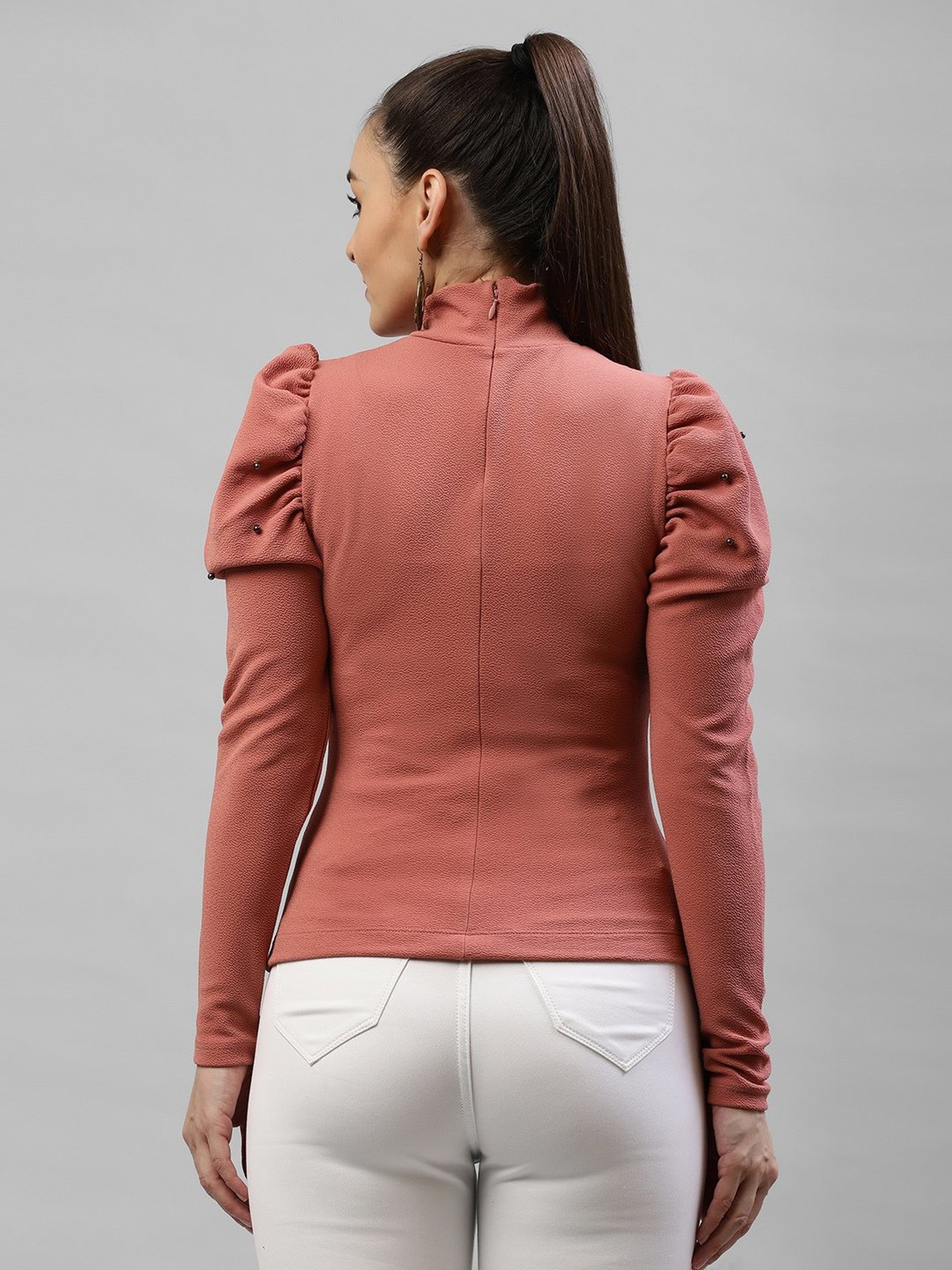 KASSUALLY Dusty Pink Embellished Top