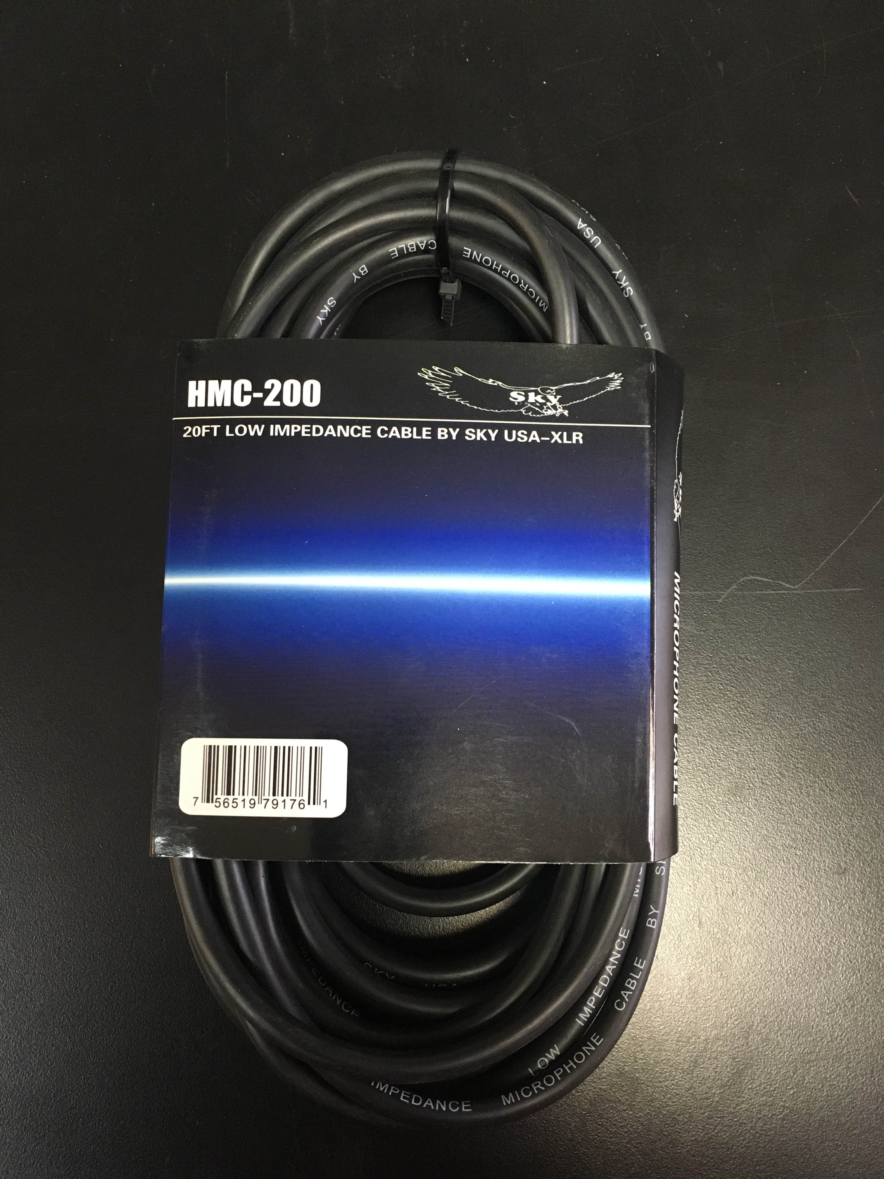 XLR Male to Female Microphone Cable - 20 Feet, Black