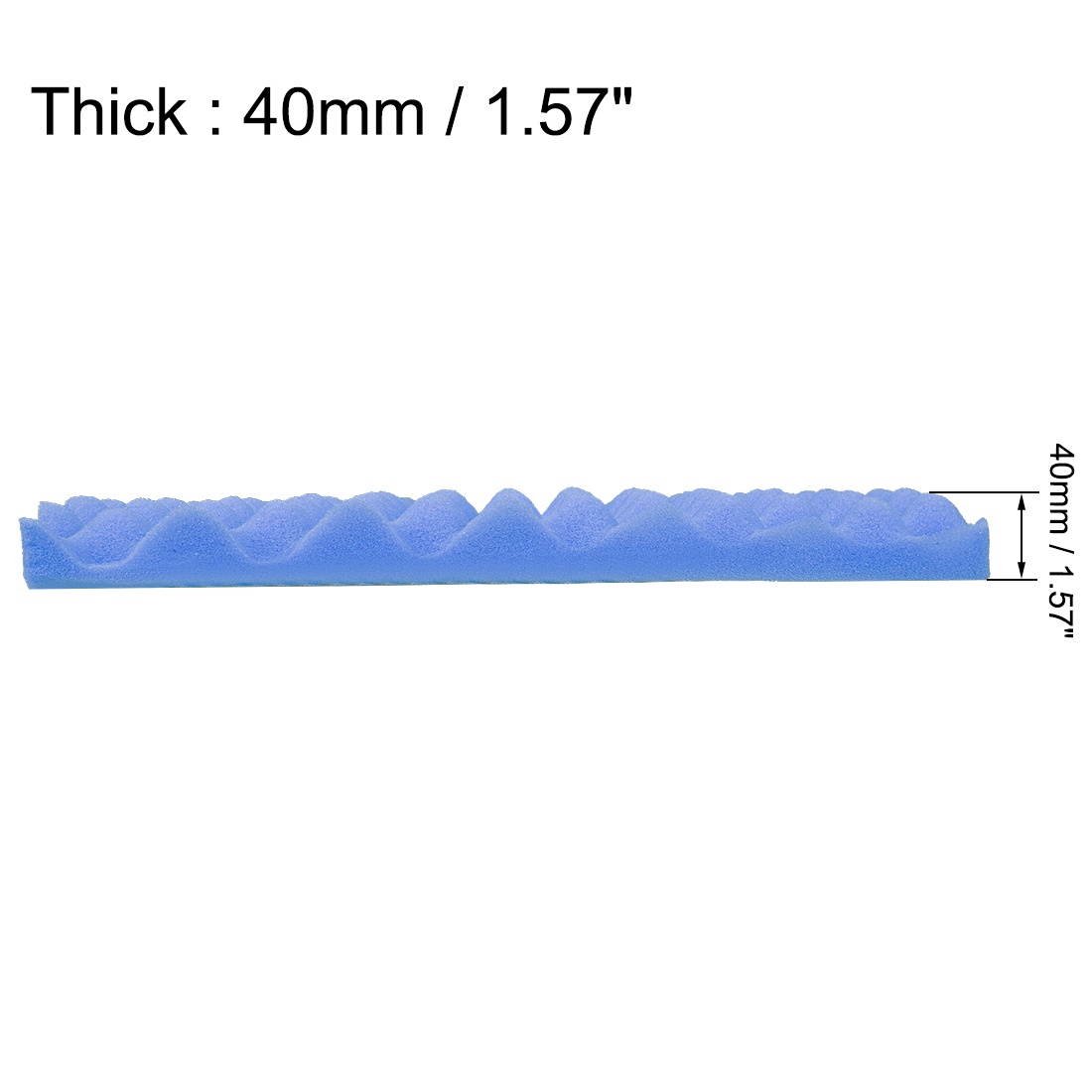 Acoustic Foam Panel Noise Absorbing Soundproof Sponge, Egg Groove, 30x30x4cm, for Recording Studio Ktv, Dark Blue, Pack of 6