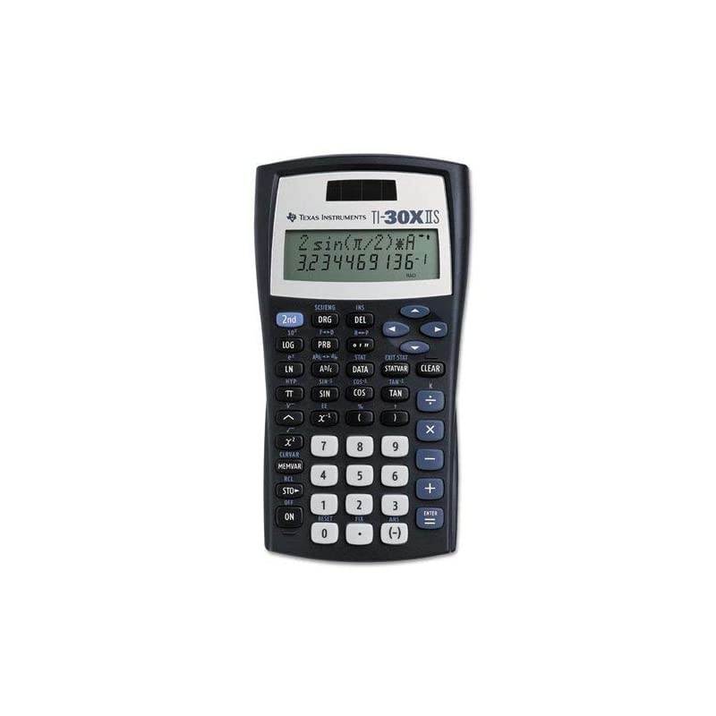 TI-30XIIS Scientific Calculator, Black with Blue Accents