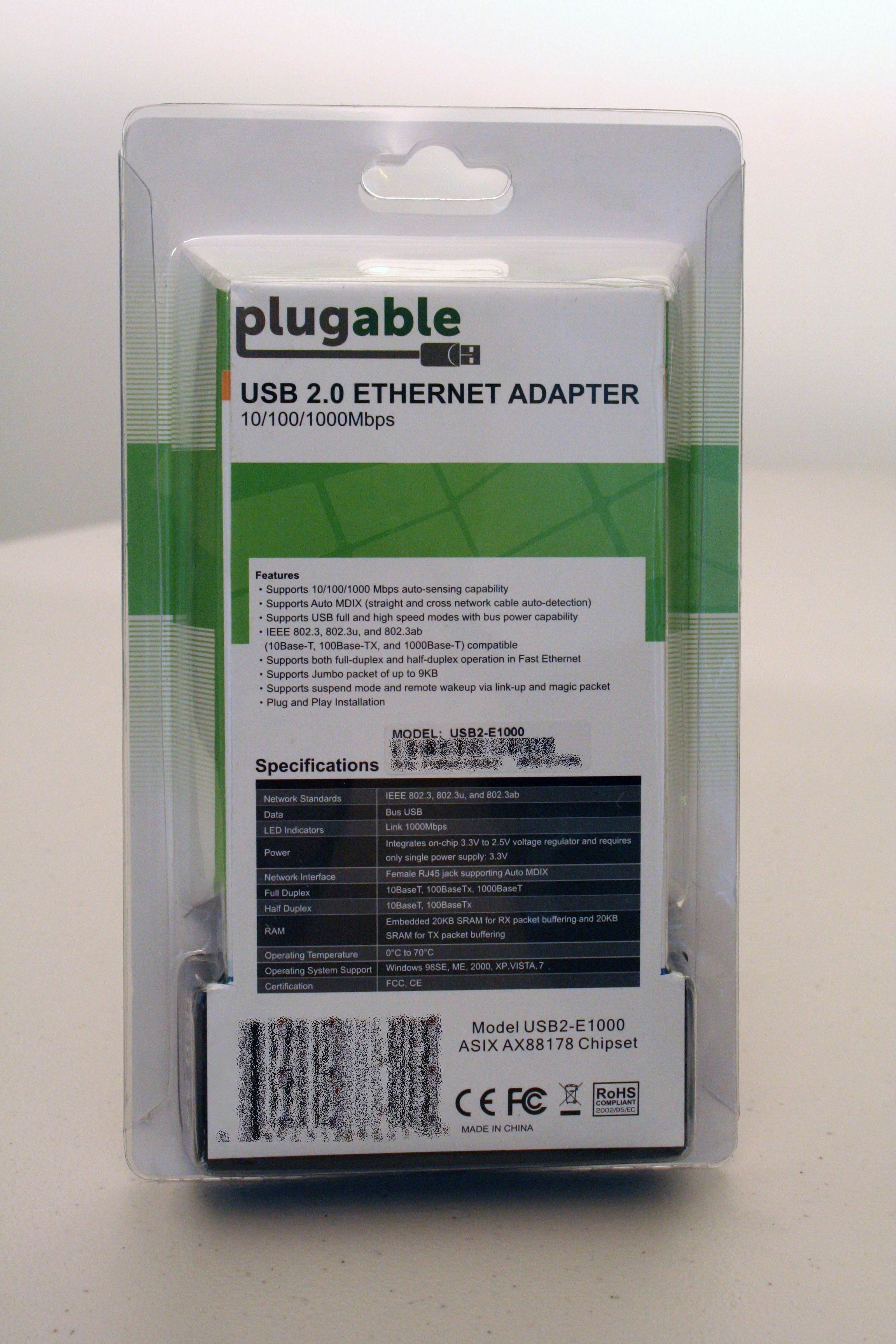 Plugable USB 2.0 To Gigabit Ethernet Adapter, Fast And Reliable Gigabit Connection, Compatible With Windows, Chromebook, Linux