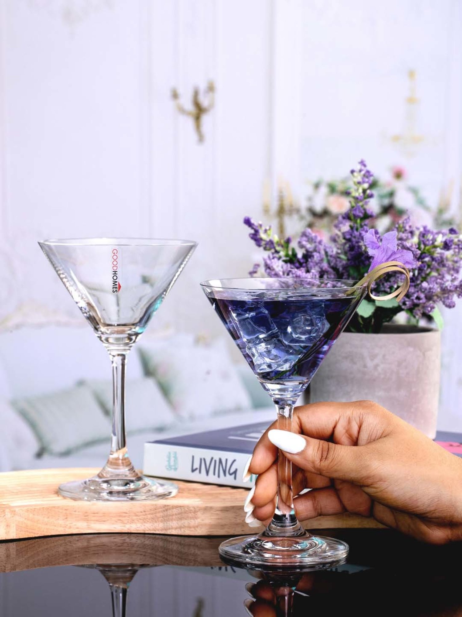 Goodhomes Transparent Glass Cocktail Tumbler Glasses - Set of 6