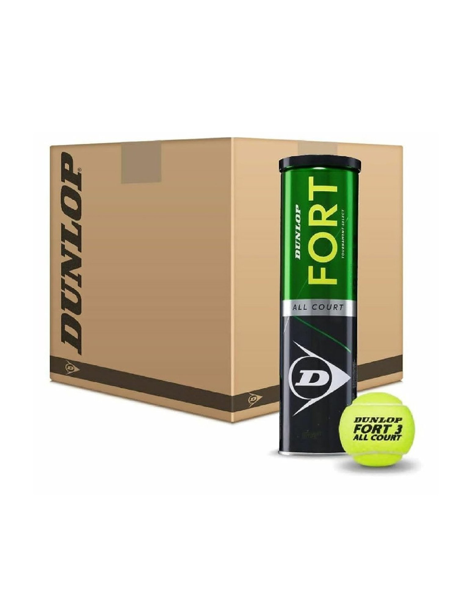 Dunlop All Court Tennis Ball (Lime) Size - 6.86 cm