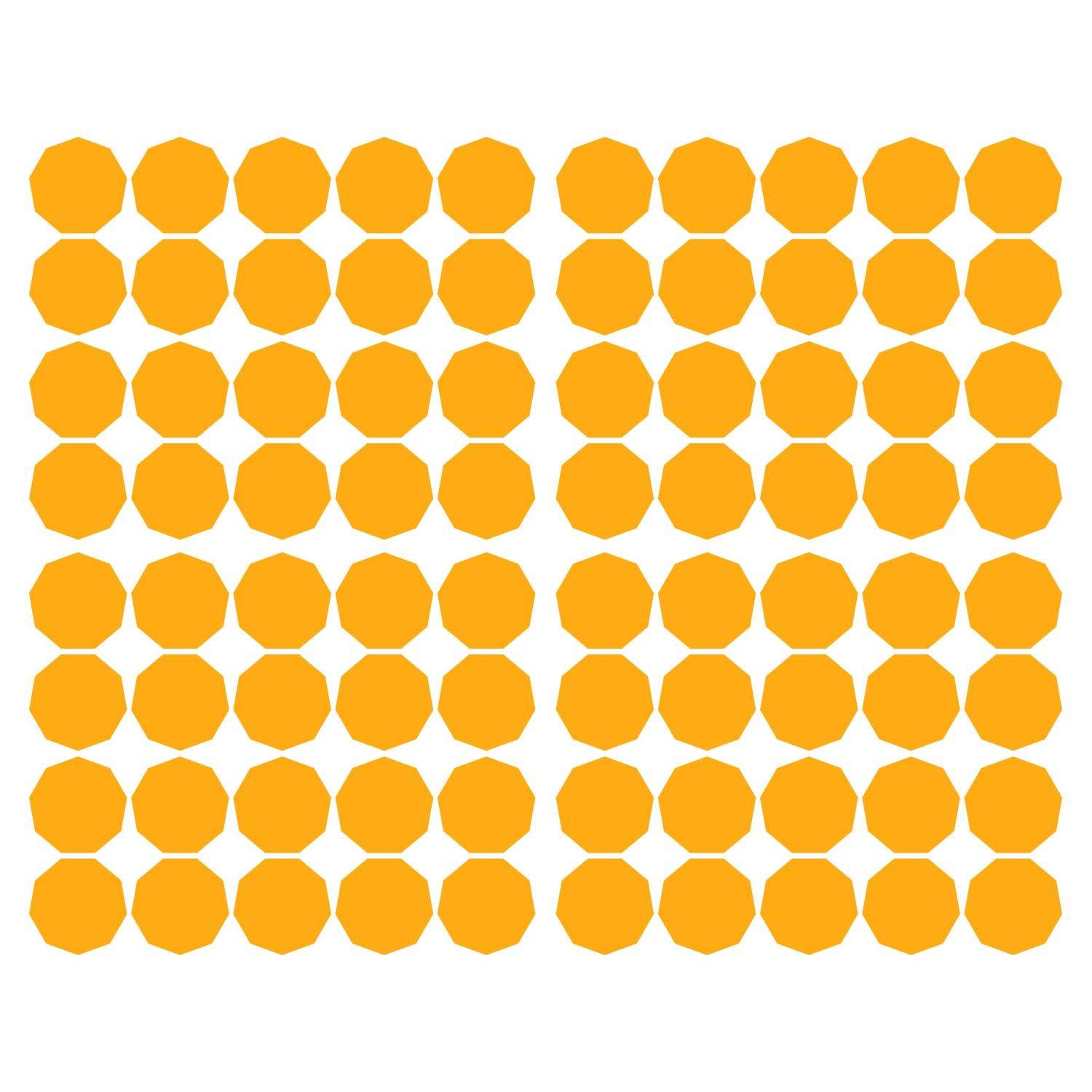 LiteMark 2 Inch Blue Nonagon Decals - Pack of 80