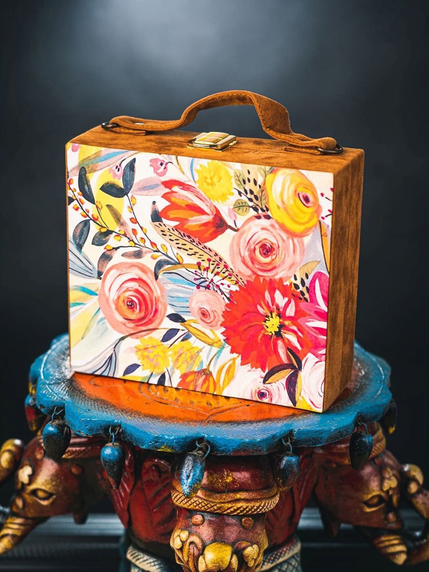 NR by Nidhi Rathi White Fabric Clutch