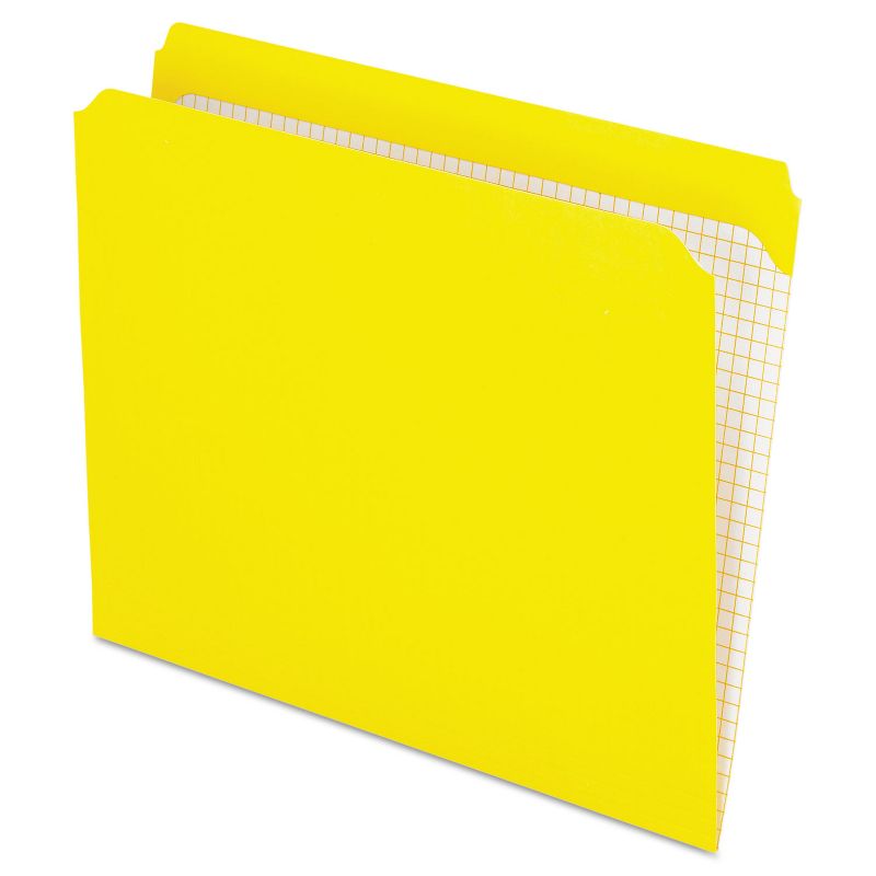 Pendaflex Reinforced Top Tab File Folders Straight Cut Letter Yellow 100/Box R152YEL