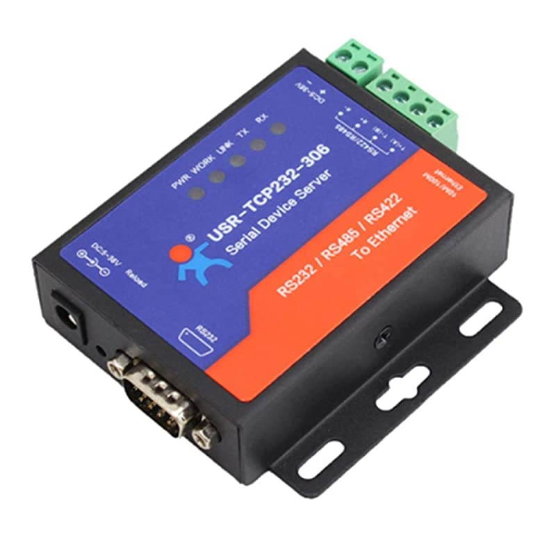 Port Serial Server RS232 RS485 RS422 Serial to Ethernet Converter Transparent Transmission Between RS232RS485RS422 Ethernet Serial Data Communication Device TCP232306 RS232485422 Port