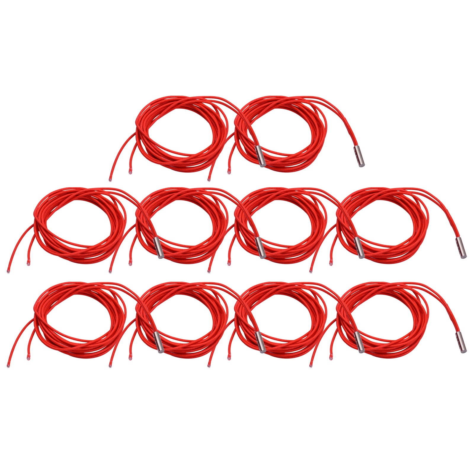 Aibecy 10pcs 24V 40W 6*20mm Single End Cartridge Heater Heating Tube 1.6m/5.2ft for 3D Printer