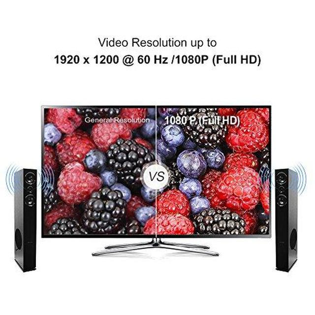 Displayport to VGA Cable 6ft, CableCreation DP to VGA Cable Gold Plated, Standard DP Male to VGA Male Cable Black Color