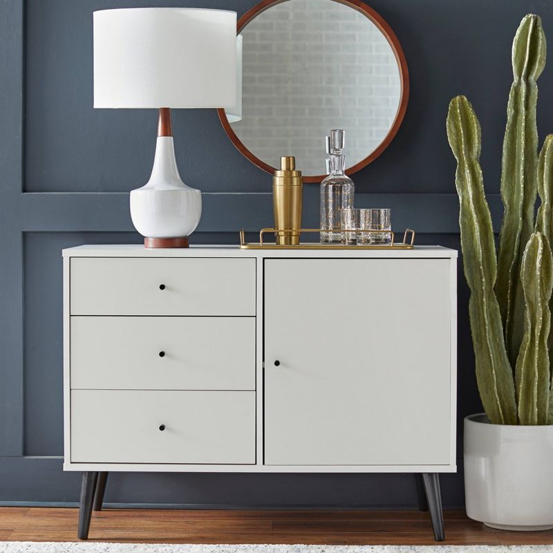 Teresa Mid Century Buffet White/Gray - Buylateral