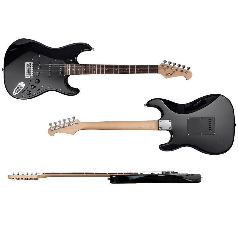 Monoprice Indio Cali Classic Electric Guitar - Black, With Gig Bag