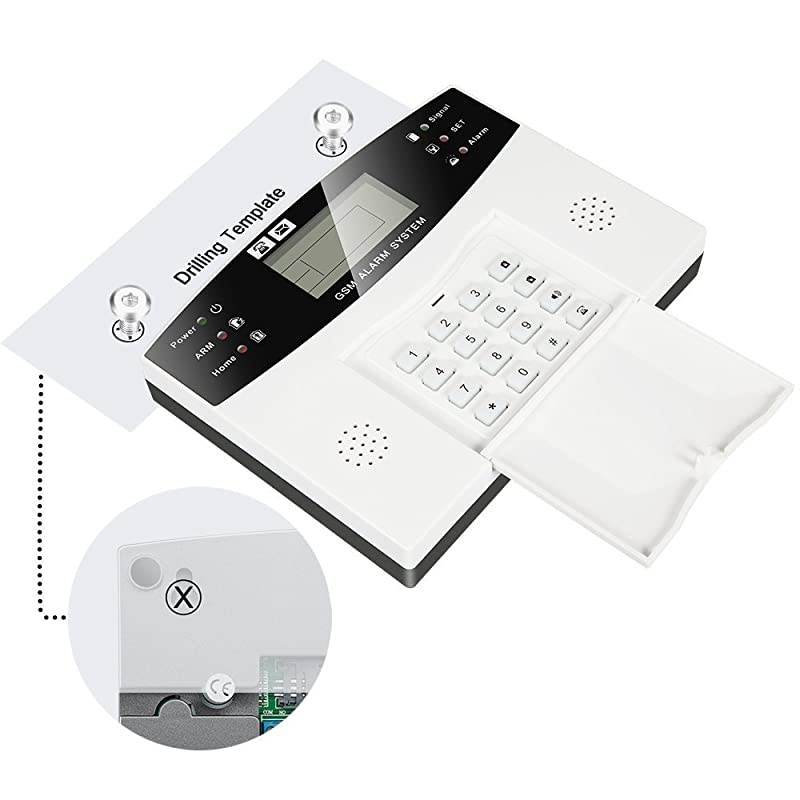Home Alarm System Wirelss GSM Security System Kit Remote Control Intelligent LED Display Voice Prompt House Office Business Burglar Alarm Auto Dial 120DB Siren