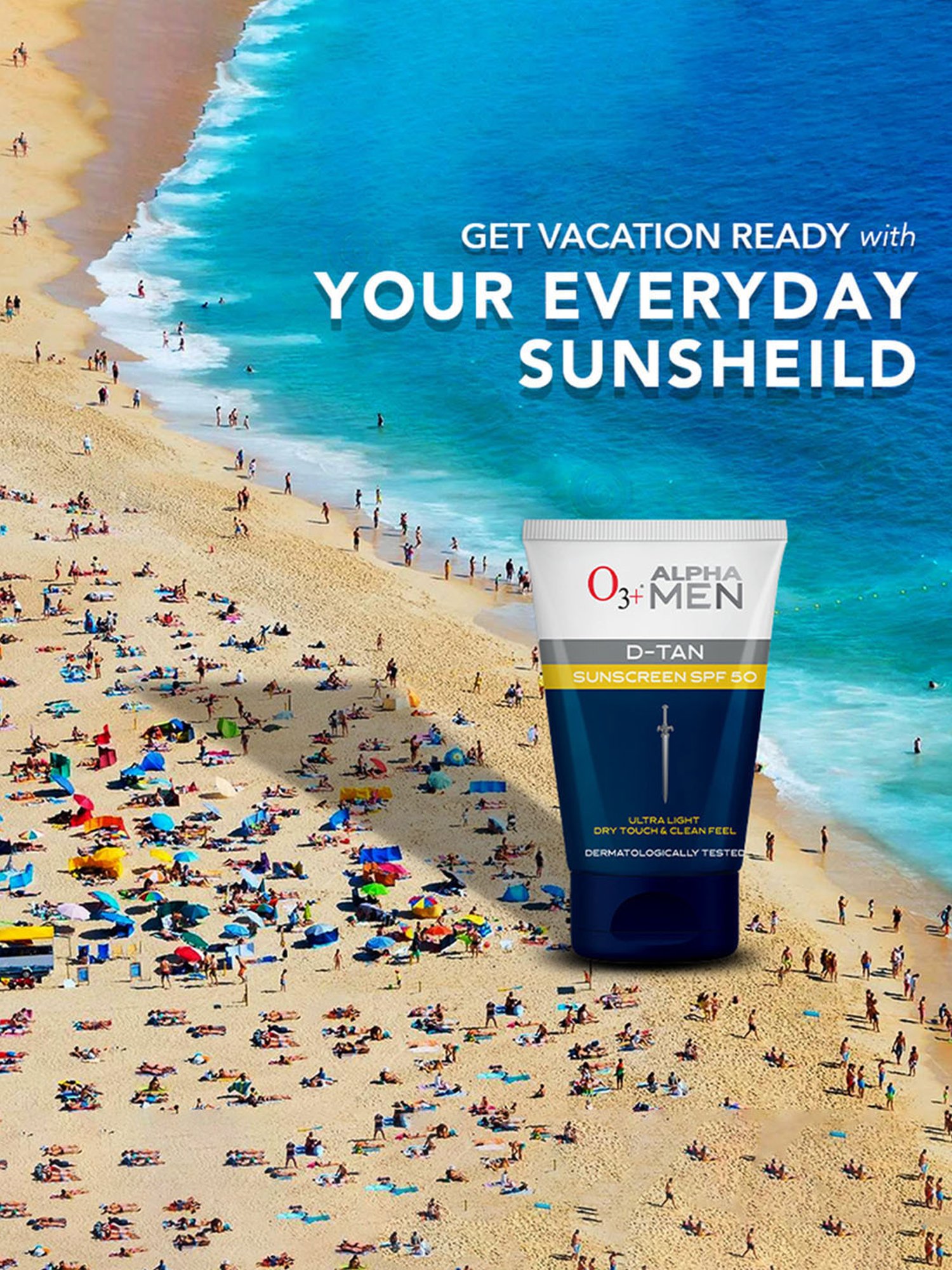 O3+ Alpha Men D-Tan Sunscreen SPF 50 - 50 gm