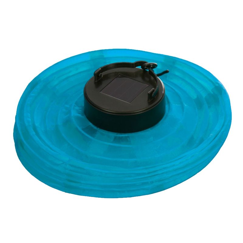 Pure Garden Outdoor Solar Chinese Lanterns Set of 4 - Blue