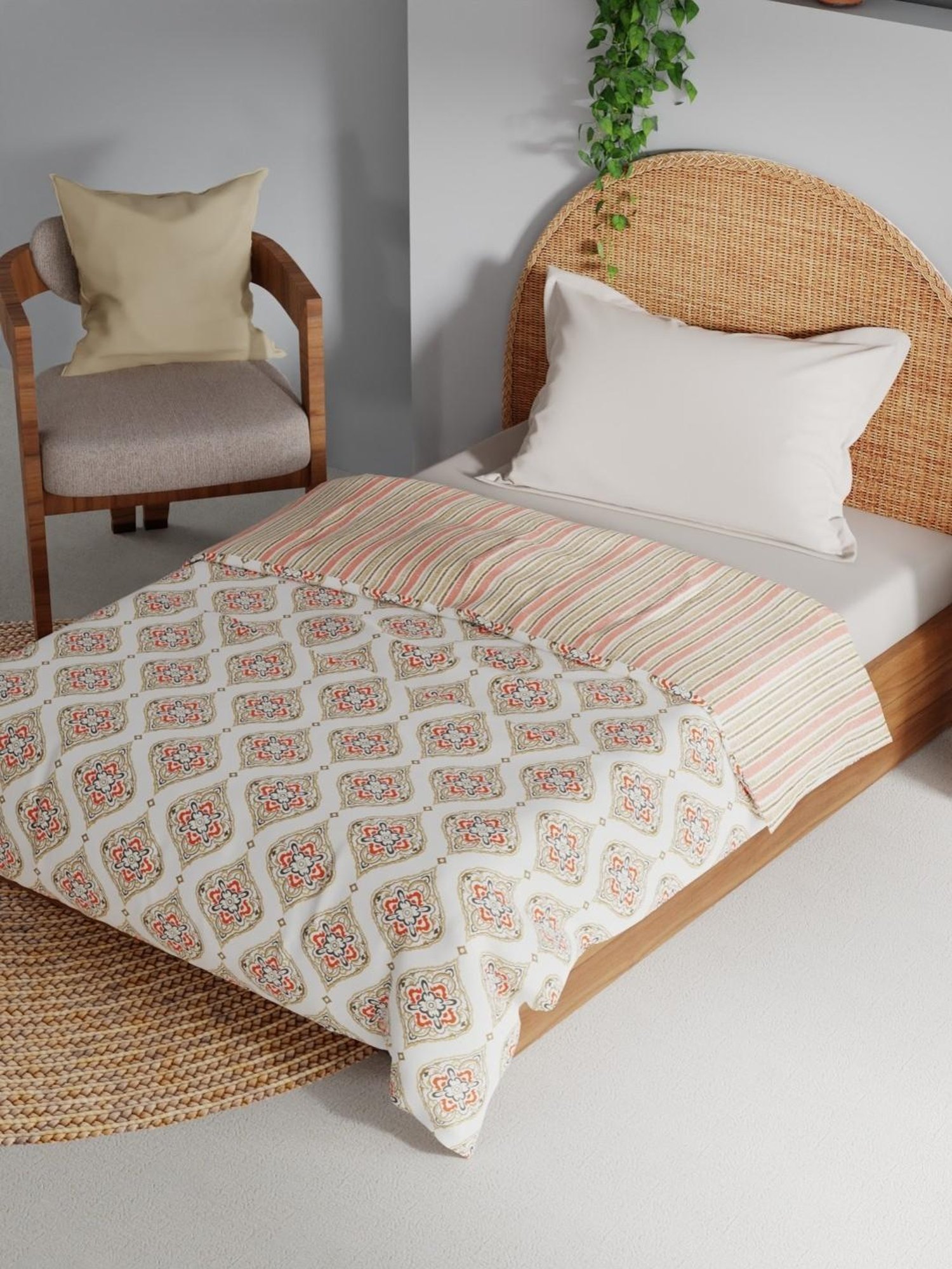 Bianca MEZZO Mustard Cotton 140 TC 150 GSM Single Size Dohar