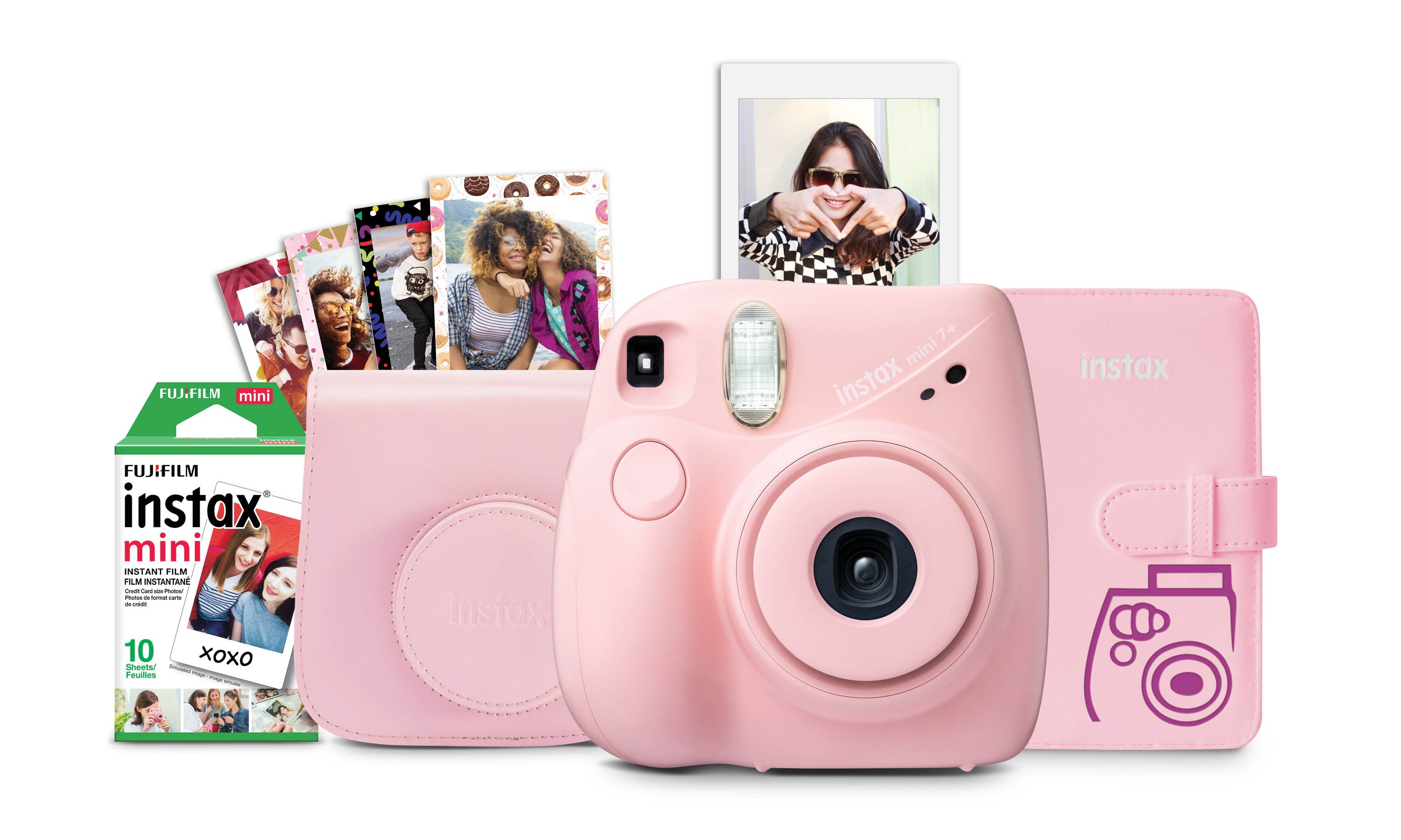 Fujifilm 600021793 Instax Mini 7+ Camera Bundle - Light pink