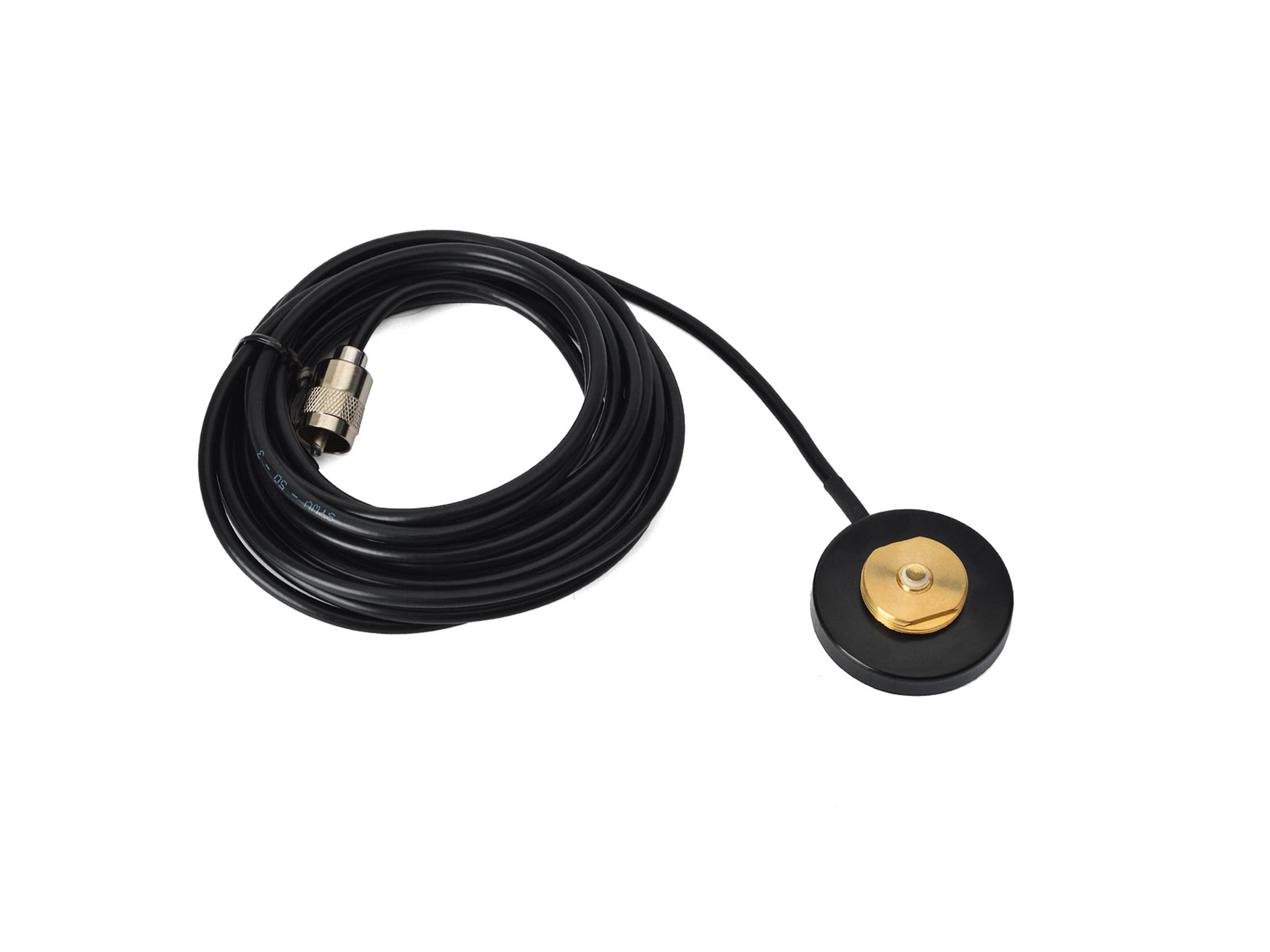 HYS NMO Mini Ham CB Radio Antenna Magnetic Mount Base 2.17''(55mm) with PL-259 Connector RG58 Coax Cable 16.4ft(5M) for Transceiver