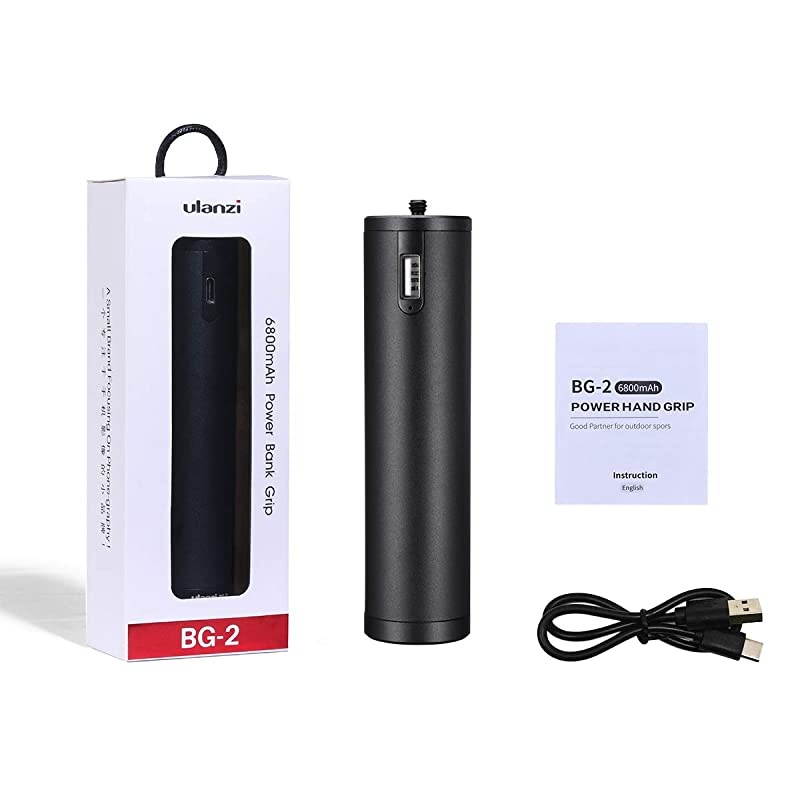 BG2 6800mAh Power Bank Hand Grip for Sony RX100 VII Canon G7X Mark III Compact Digital Cameras GoPro 8 7 6 5 Action Cameras DJI OSMO Pocket and iPhone 11 Samsung Google OnePlus Smartphones